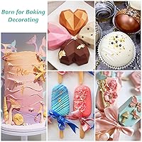 Vista 18 de Polvo de brillo comestible rosa de 0.35 onzas, polvo de grado alimenticio para tartas, polvo de postre insípido para hornear Cherrysea Food 1-dorado