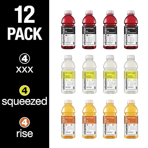 Miniatura 4 de Vitamin Water Zero Sugar - Paquete surtido de 3 sabores, agua saborizada enriquecida con nutrientes, vitaminas, antioxidantes y electrolitos,