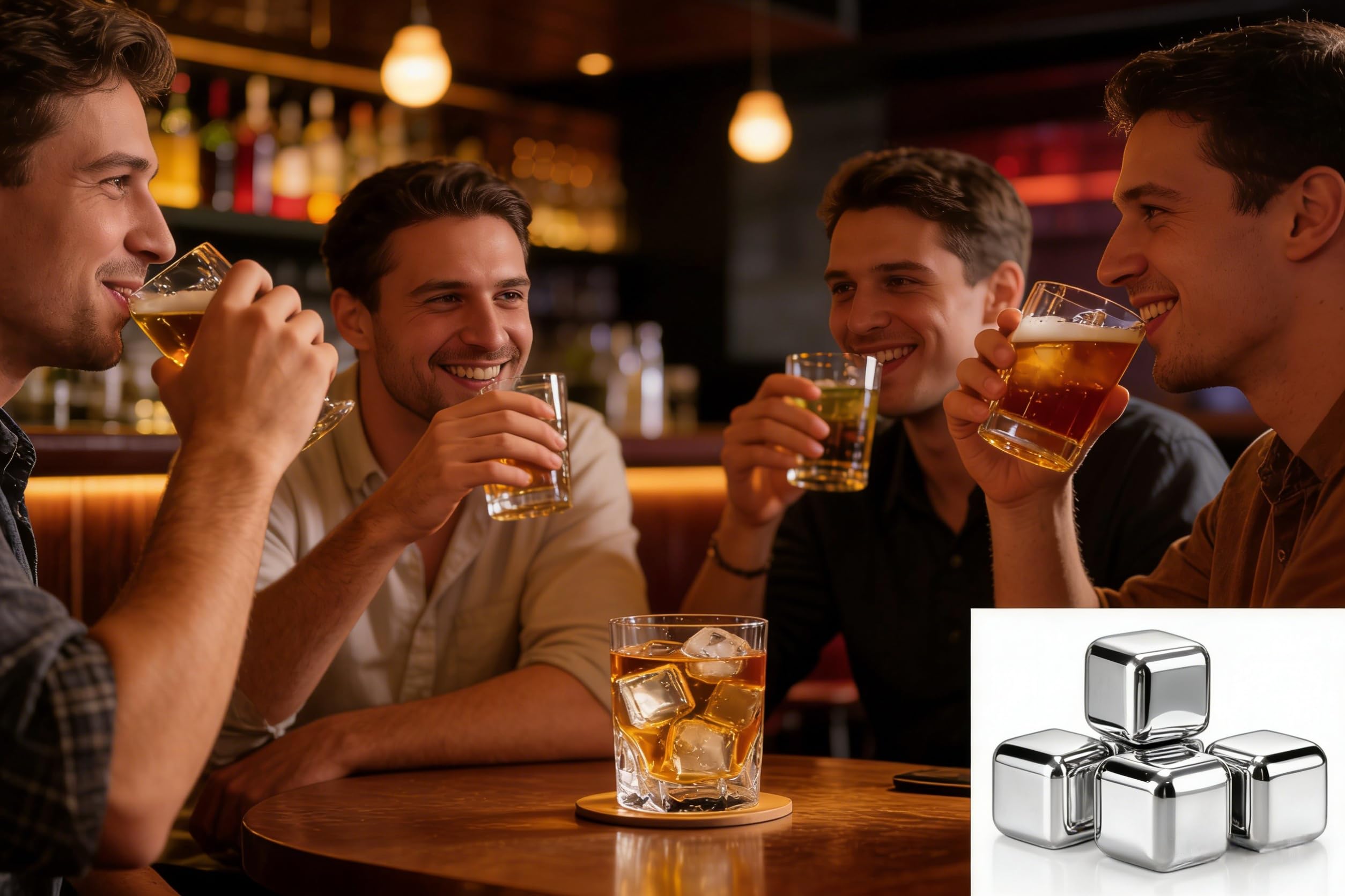 Cooling Cubes, 4-Piece Stainless Steel Chilling Stones for Whiskey — Amazon image 7