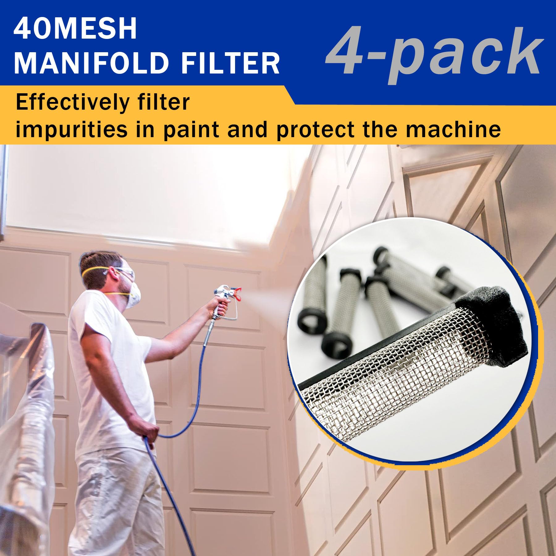 Alaisee 4 Pack 288747 Filter for Graco Paint Sprayer Accessories