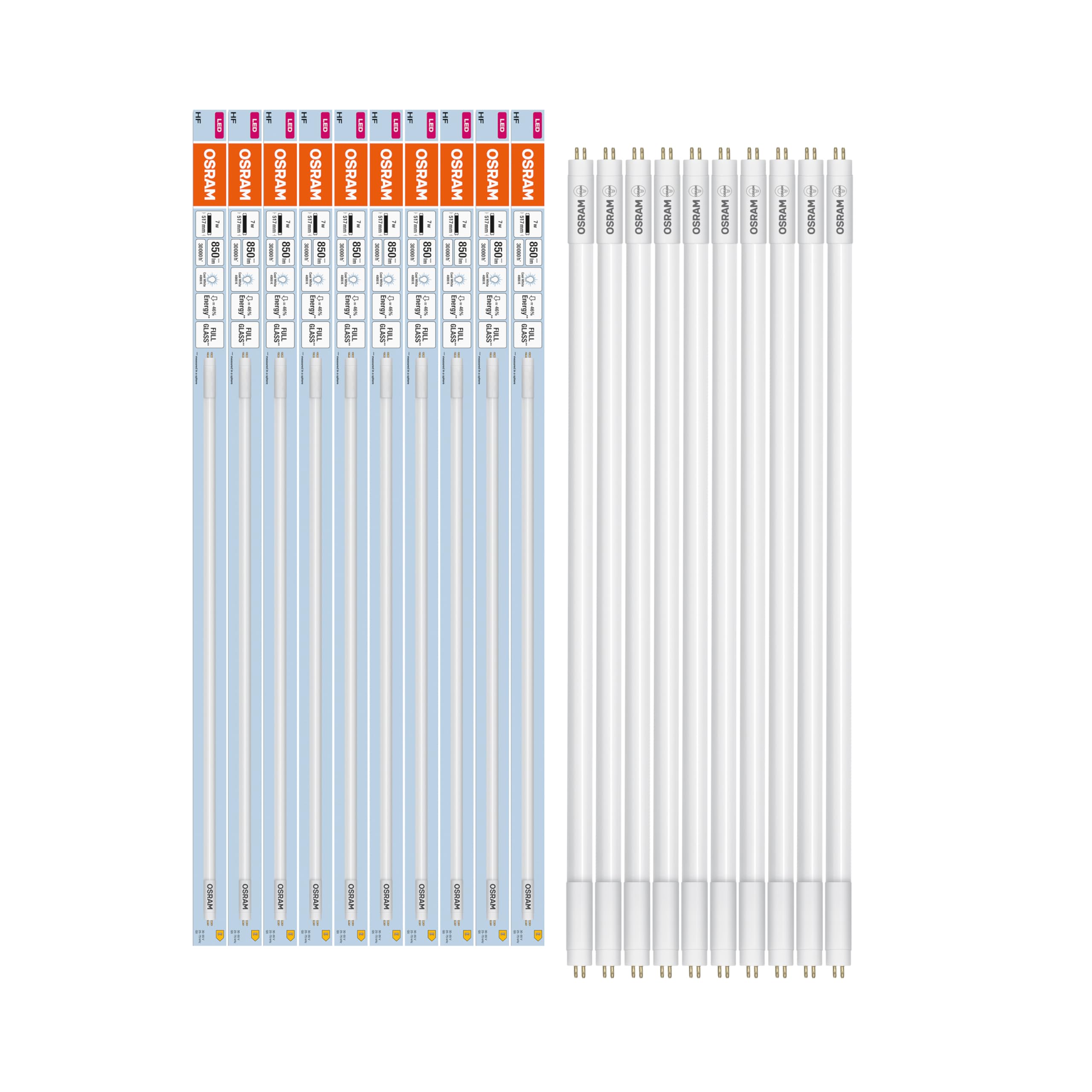 OSRAM LED TUBE T5 HF L13 CORTO 517 mm, tubo LED lineare, 7W, 850lm, 4000K, luce bianca fredda, sostituzione LED per tubi fluorescenti T5 con attacco G5, lunga durata, basso consumo energetico