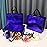 cabzymx 25 Pcs Blue Reusable Gift Bags with Handles, Party Gift Bag with Sturdy Bases, Ideal Goodie Bag Bulk for Xmas, Birthday,Wedding, Holiday- 12.6x4.7x11 In