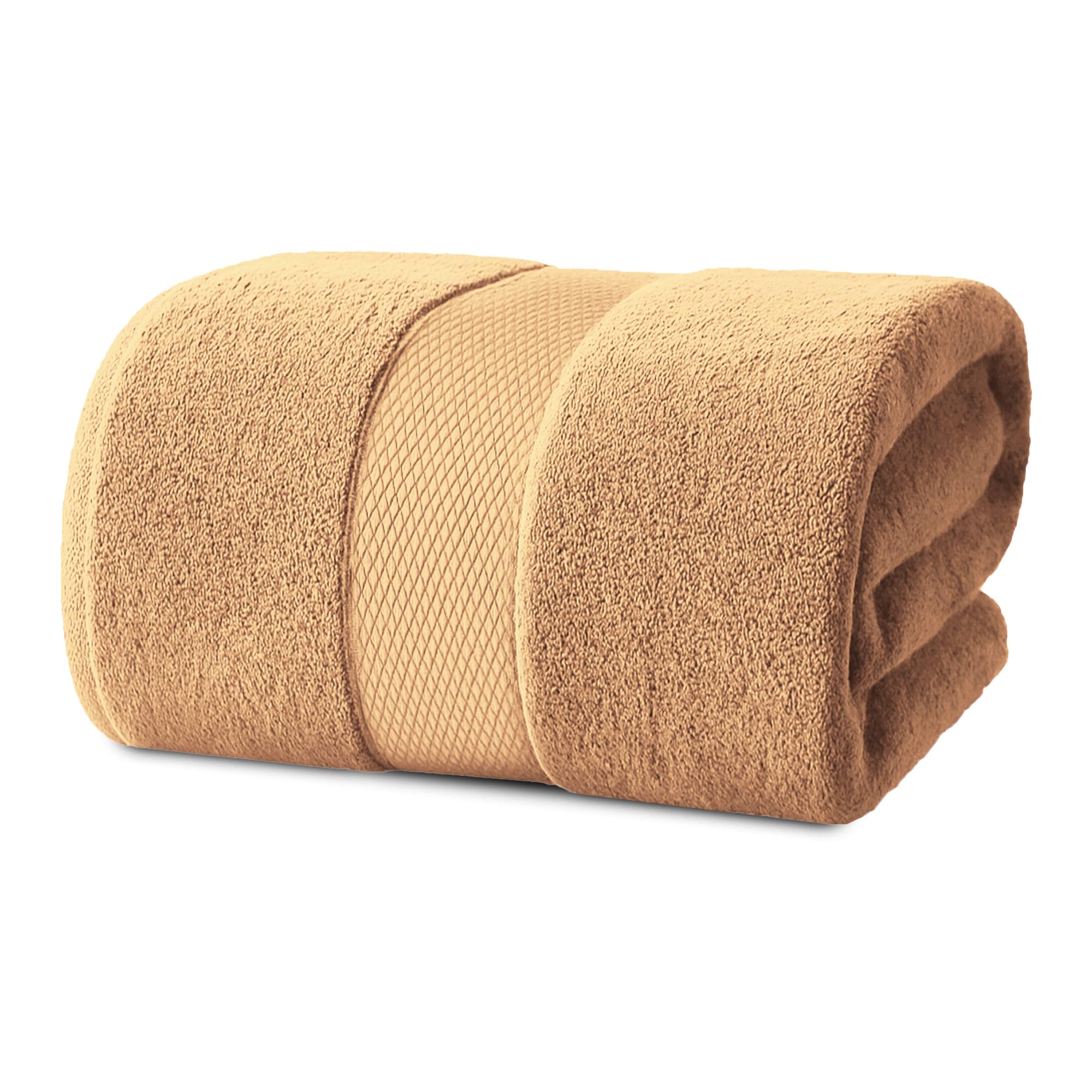 Infinitee Xclusives – Luxury Bath Sheets Towels – 1 Pack 600 GSM (35X70 Inches) – 100% Ring Spun Cotton Large Bath Towels for Bathroom (Cosmic Sand, Bath Sheets - Pack 1)