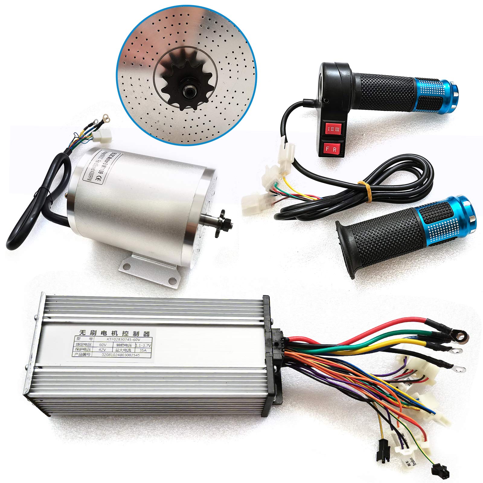 Silnik bezszczotkowy, bezszczotkowy, zestaw do budowy silnika nadaje się do skuterów elektrycznych, rowerów elektrycznych, gokartów, kół elektrodowych, stabilnych i trwałych, bezszczotkowy o dużej