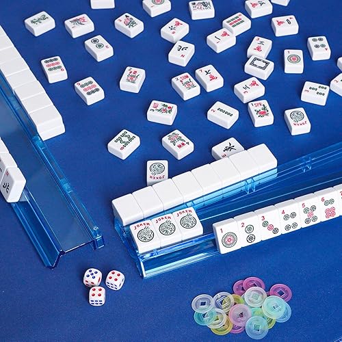 Miniatura 6 de Mahjong - Alfombrilla con 3 dados gratis, alfombrilla antideslizante (verde) 31.5 pulgadas de largo x 31.5 pulgadas de ancho (31.5 in x 31.5 in),