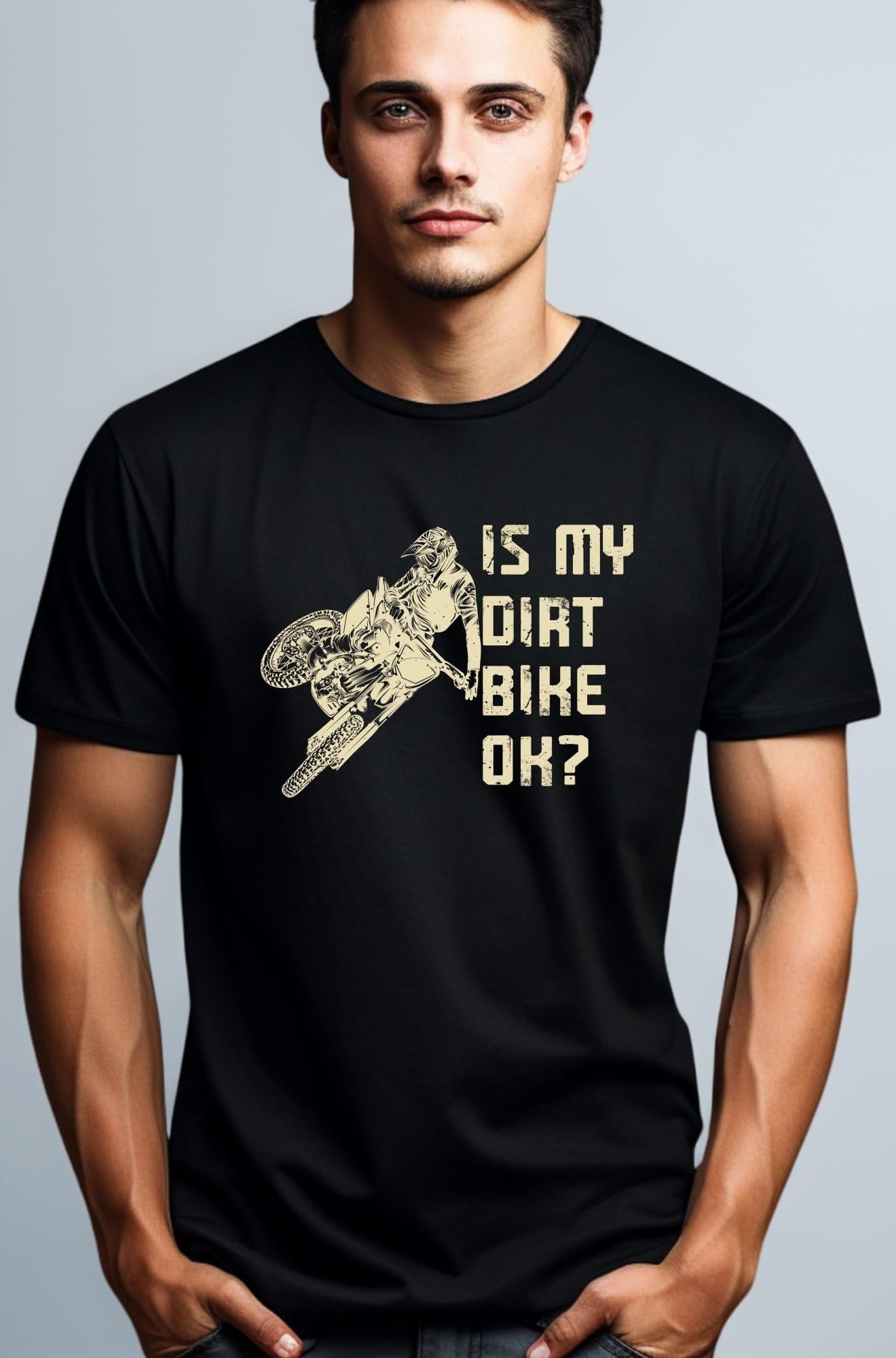 Vintage Motocross Dirt Bike T-Shirt, Funny Motorcycle Rider Tee, Distressed Biker Shirt, Gift for Dirt Biker, Casual Off-Road Apparel