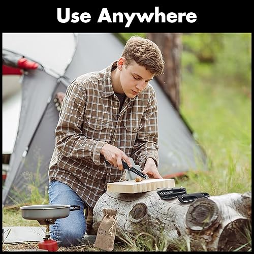 Miniatura 6 de Juego de utensilios de cocina de acero inoxidable de 6 piezas, rallador de queso, pelador, cortador de pizza, abridor de botellas, molinillo de ajo,