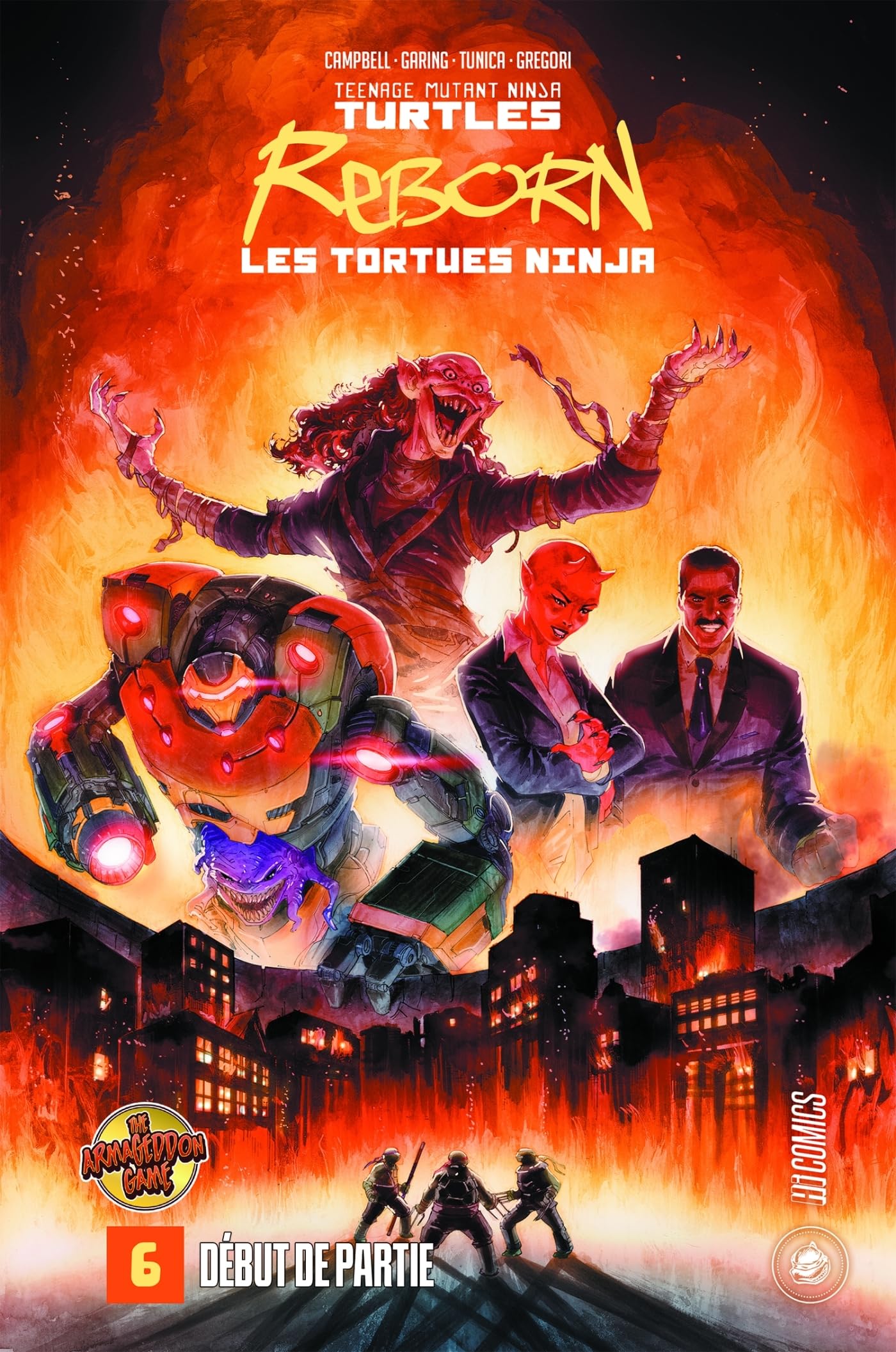 Les Tortues Ninja - TMNT Reborn, T6 : Armageddon Game : début de partie - Sophie Campbell - Hi Comics - cartonné - Comics