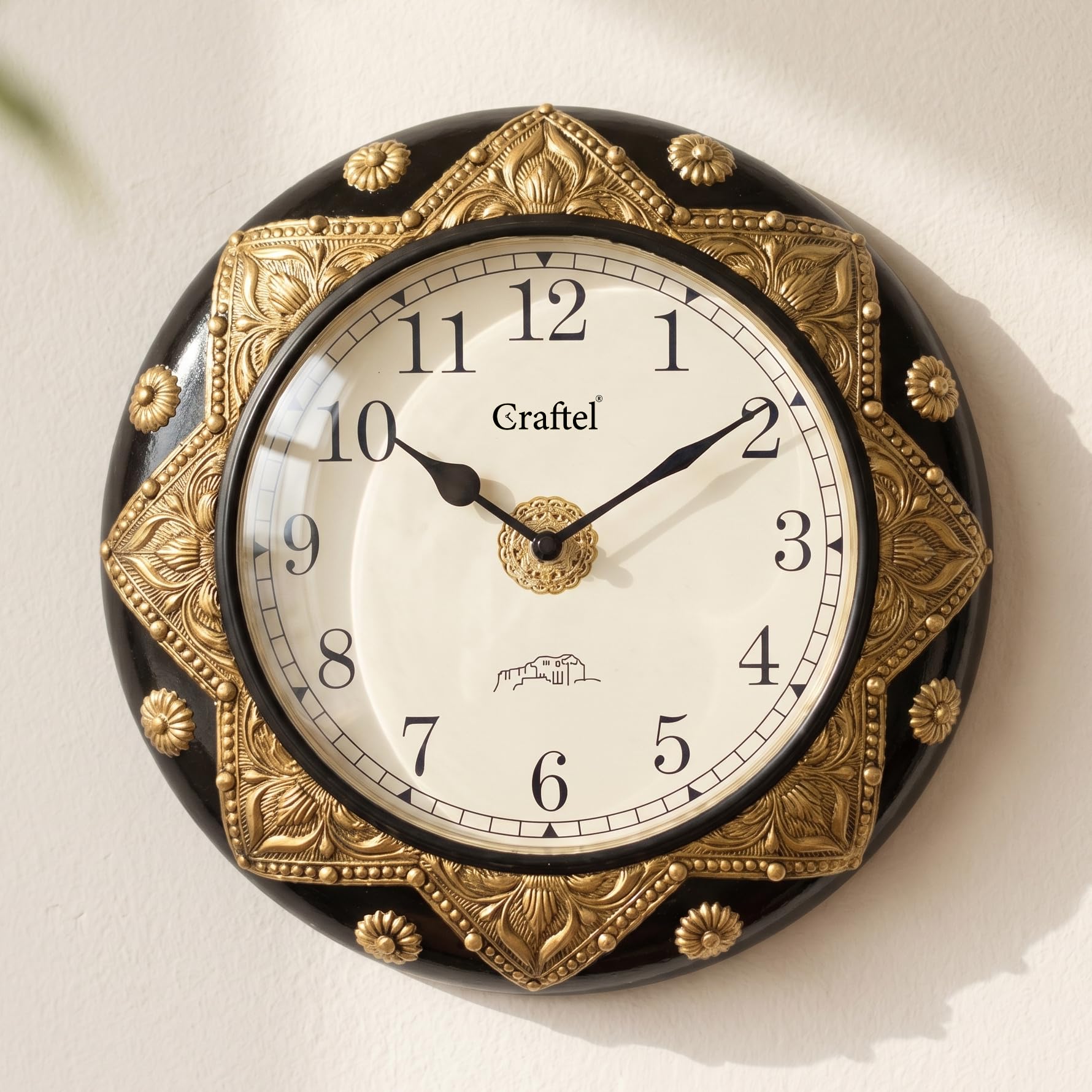 Vintage Brass Wall Clock - Crafted Home Decor -4 Vintage Brass Wall Clock - Crafted Home Decor -4