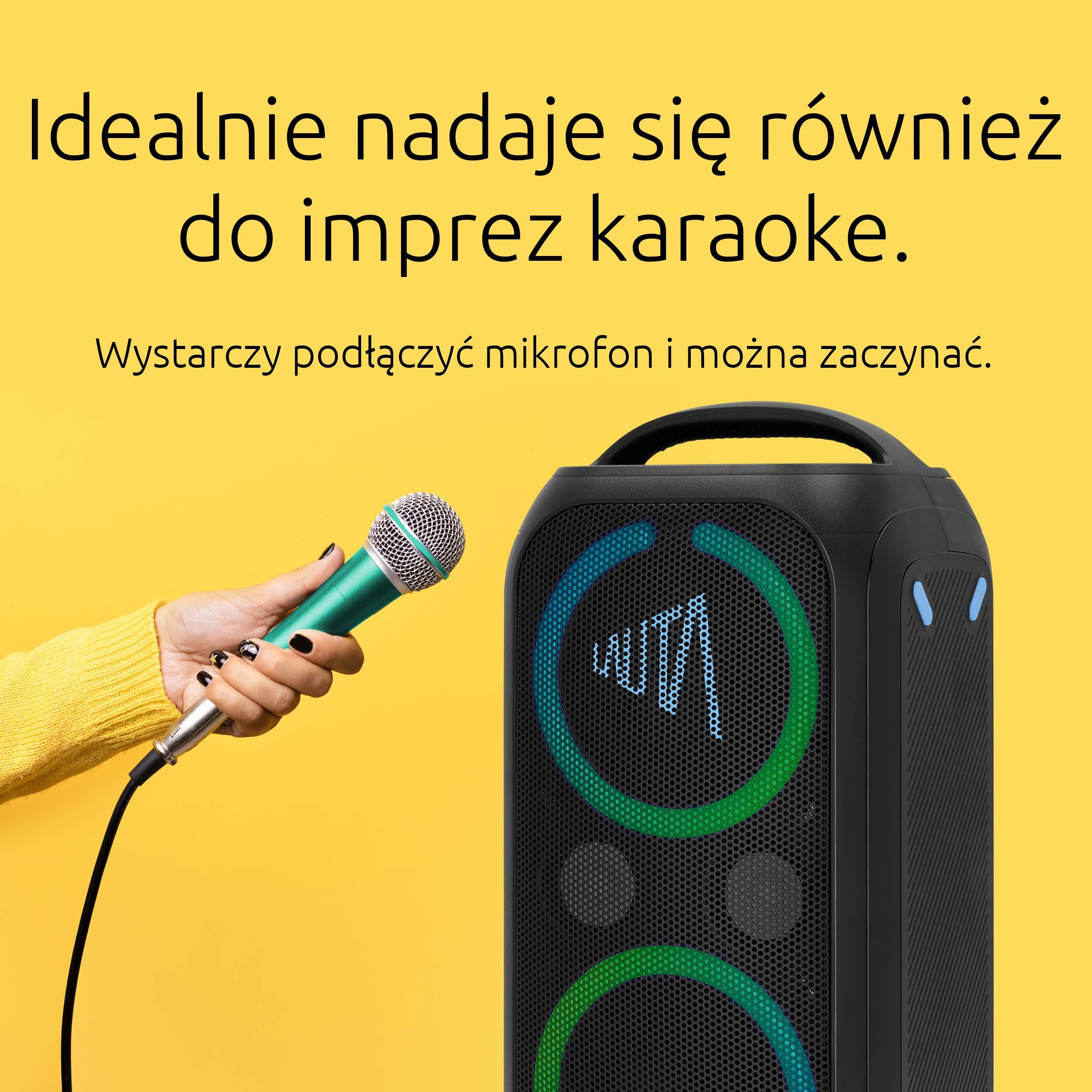 TechniSat LAUTA WUMMSBOX – przenośny głośnik Bluetooth Premium (160 W Peak, potężny dźwięk 103 dB, głęboki bas Bass Boost, TWS, 12 h pracy, LED, wodoodporność IPX4, 80 W RMS, idealny na imprezy)