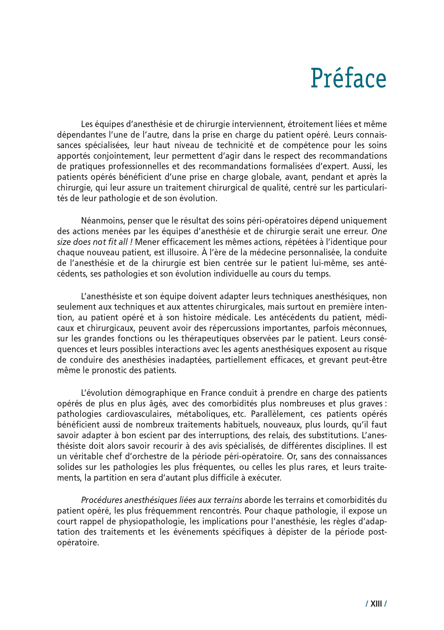 Procédures anesthésiques liées aux terrains: Volume 2