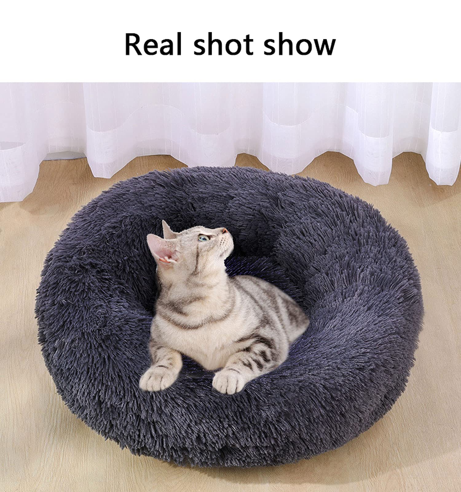 Cuccia Gatto Cane Interno Morbida - Morbida e Rotonda,Cuccia per Cani Gatto ，Cuccia Pelosa,Cuccia Cani Morbida Grandi e Piccoli Lavabile