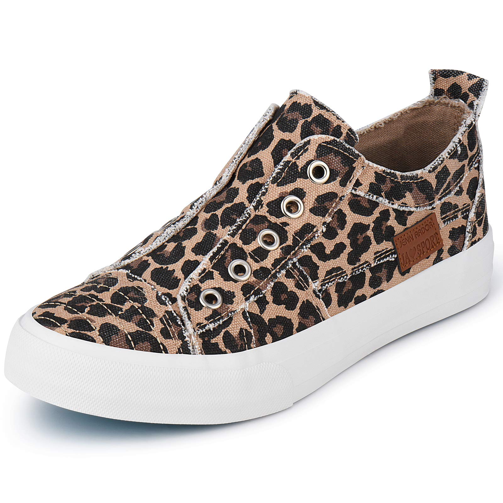 JENN ARDOR Women Slip On Shoes Canvas Fashion Sneakers Low Top Walking  Shoes for Women Tennis Sneakers Vintage Footwear Comfortable Flats