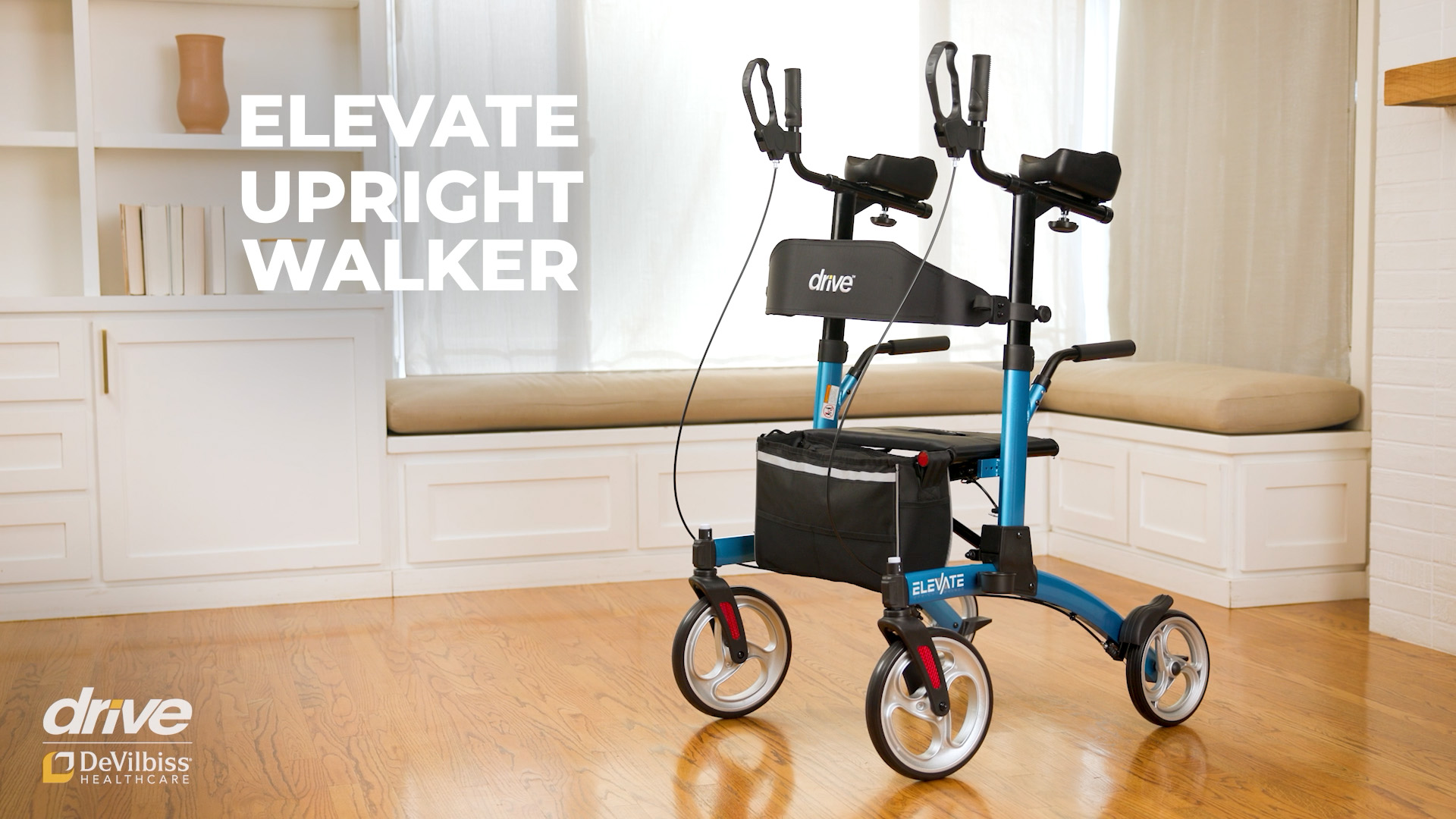 Amazon.com: Drive Medical Elevate Upright Walker with Padded