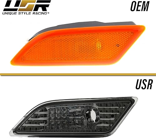 Miniatura 5 de USR DEPO 12-14 W204 - Juego de montaje de luces laterales de parachoques ahumado (izquierda + derecha) compatible con Mercedes Benz W204 2012-2014