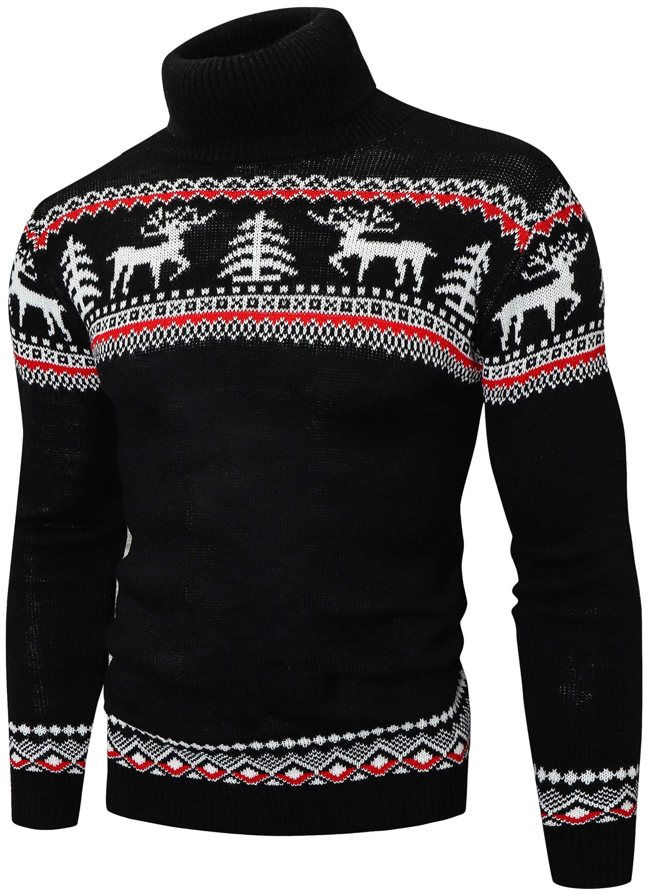 QZH.DUAOMen's Ugly Christmas Slim Fit Knitted Pullover Sweater