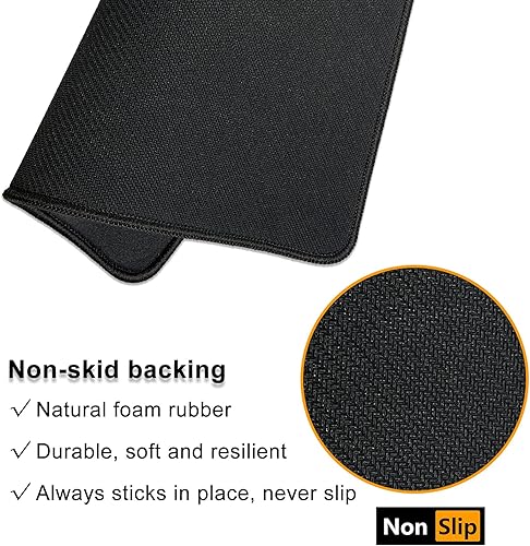 Miniatura 3 de Divertida alfombrilla de mouse, negra con base de goma antideslizante, alfombrilla de mouse pequeña para programadores de computadora de trabajo,