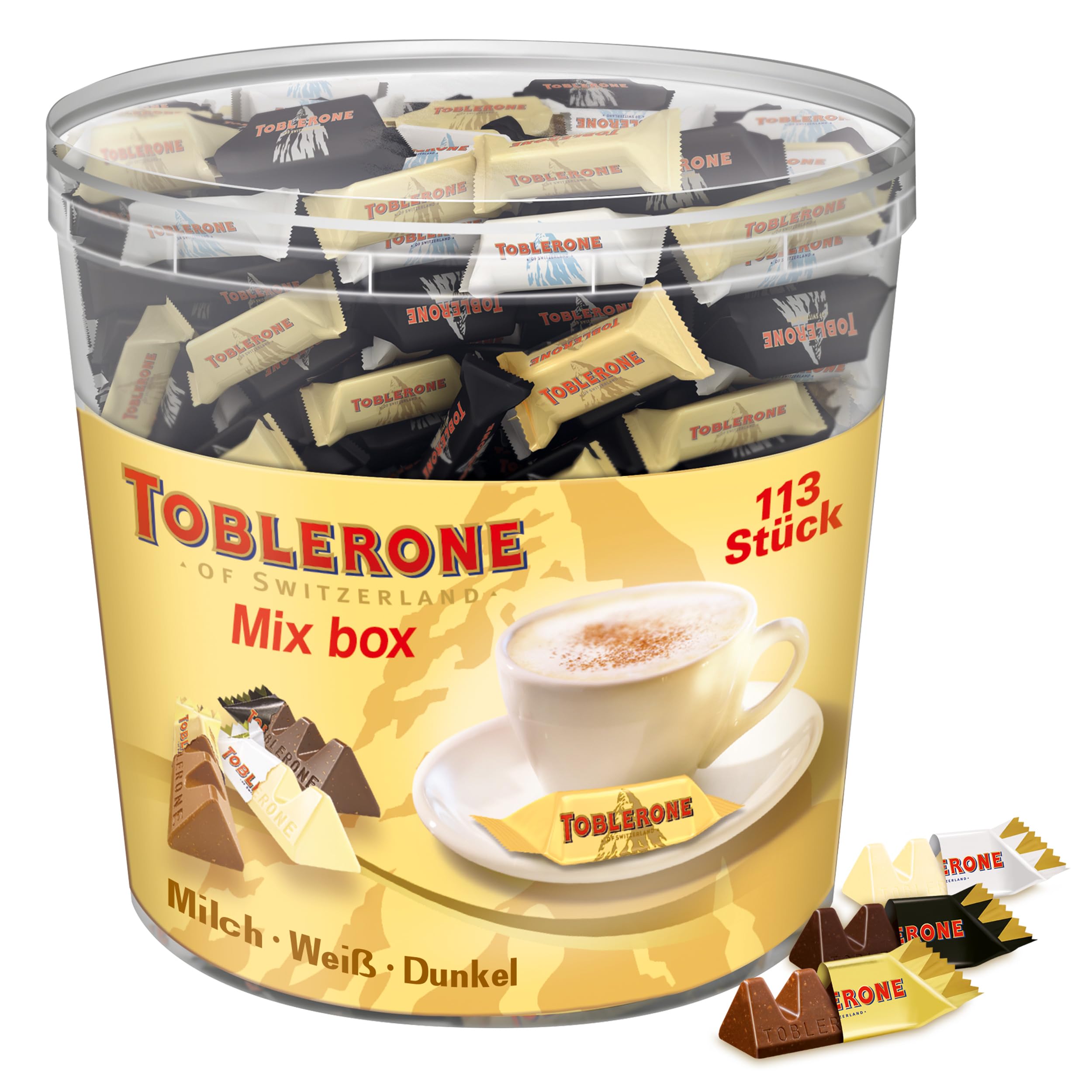 Schokolade von Toblerone, Milka, Cadbury und Mikado