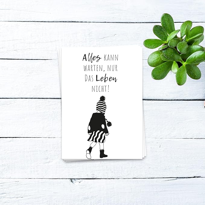 Alles Kann Warten Nur Das Leben Nicht Ulrike Wathling Postkarte Alles kann warten, nur das Leben nicht