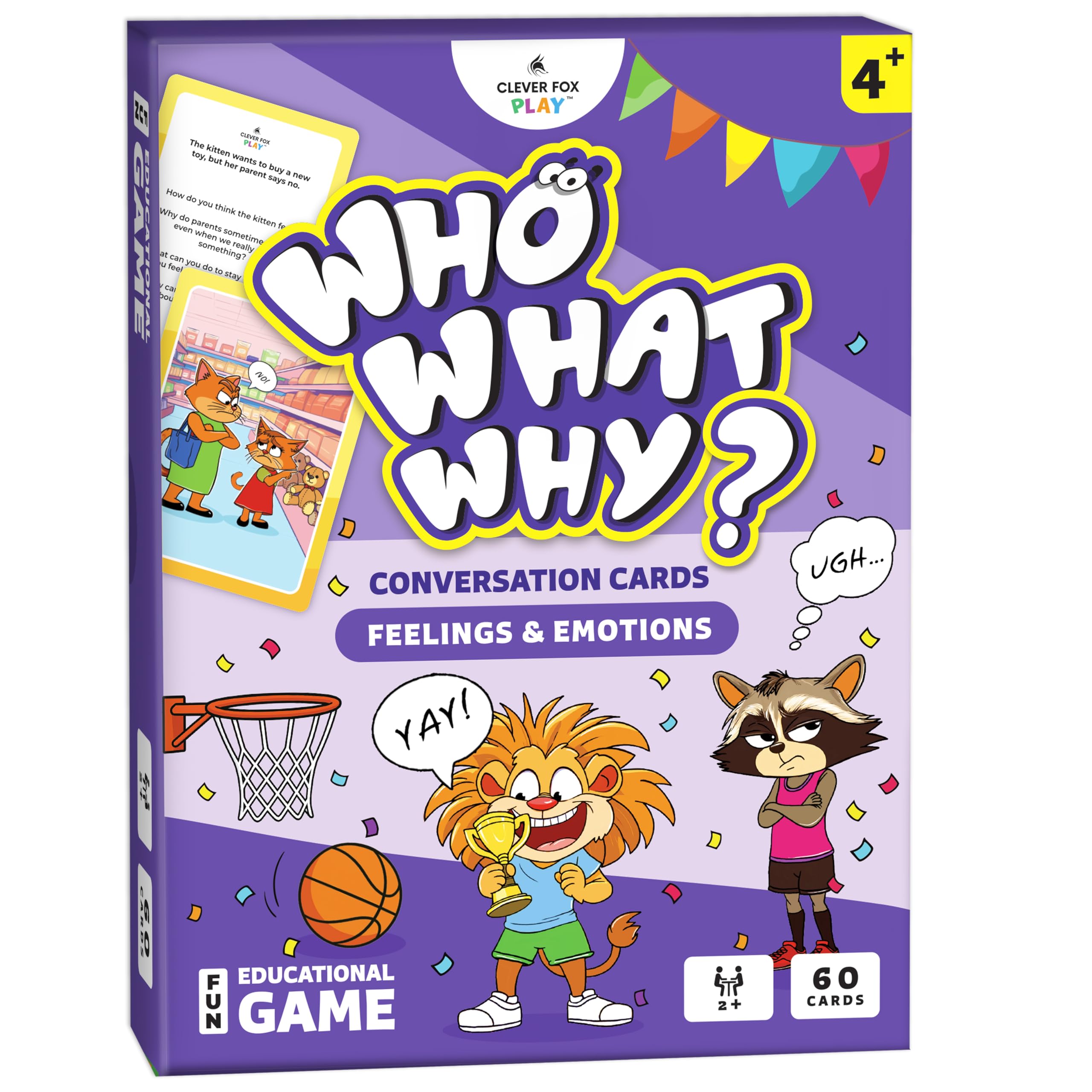 Amazon.com: Clever Fox Play Who What Why Feelings & Emotions
