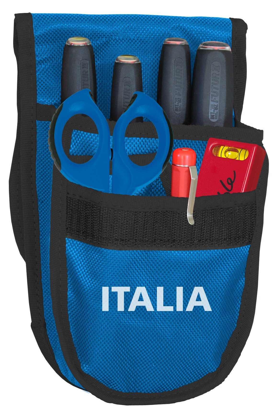 Intercable Ce0516 Marsupio Italia, Blu & Forbice Spella E Tranciacavi Da Elettricista Con Safetybox Edizione Limitata, Blu