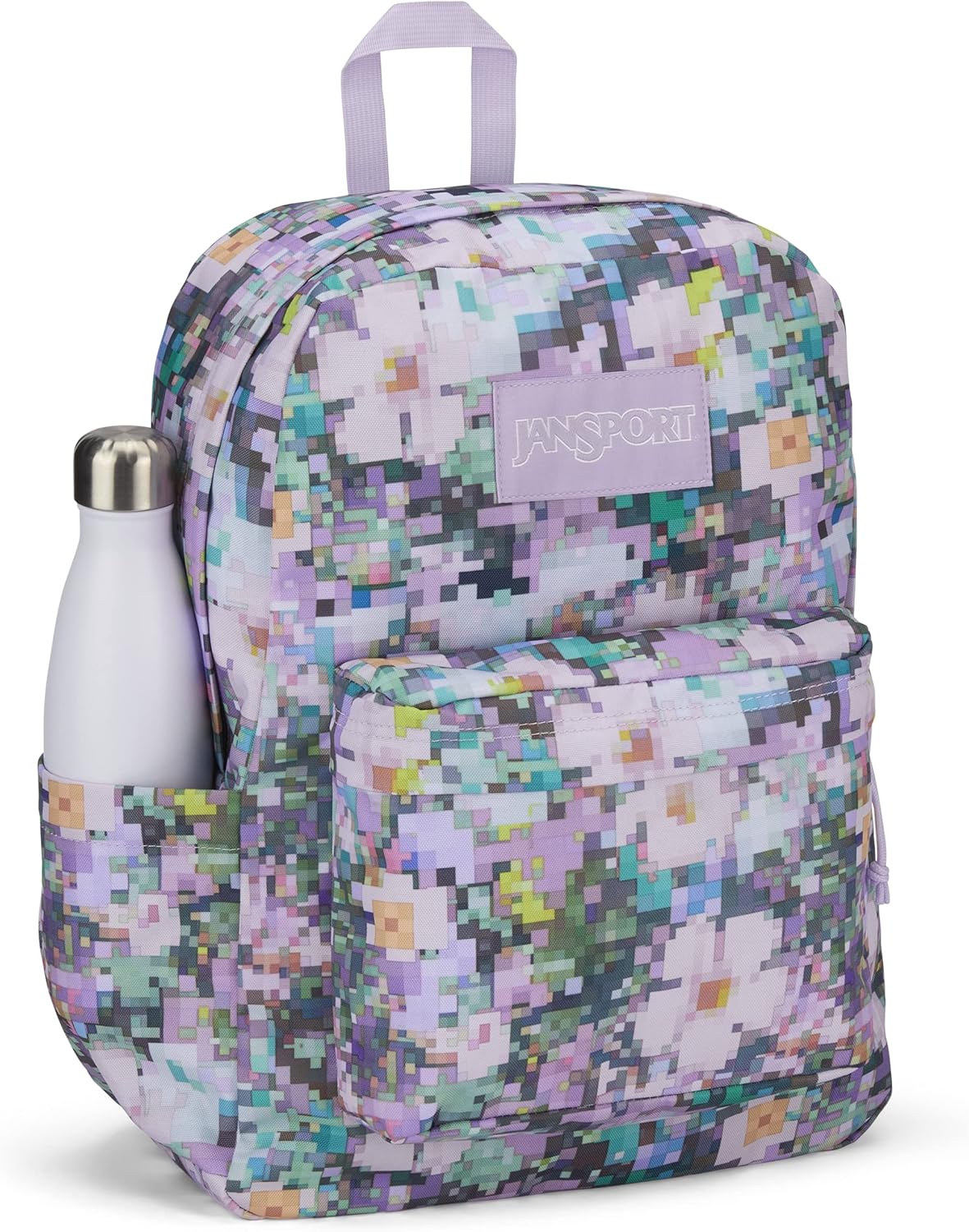 JanSport Unisex's Superbreak Plus Backpack, 8 Bit Floral, One Size