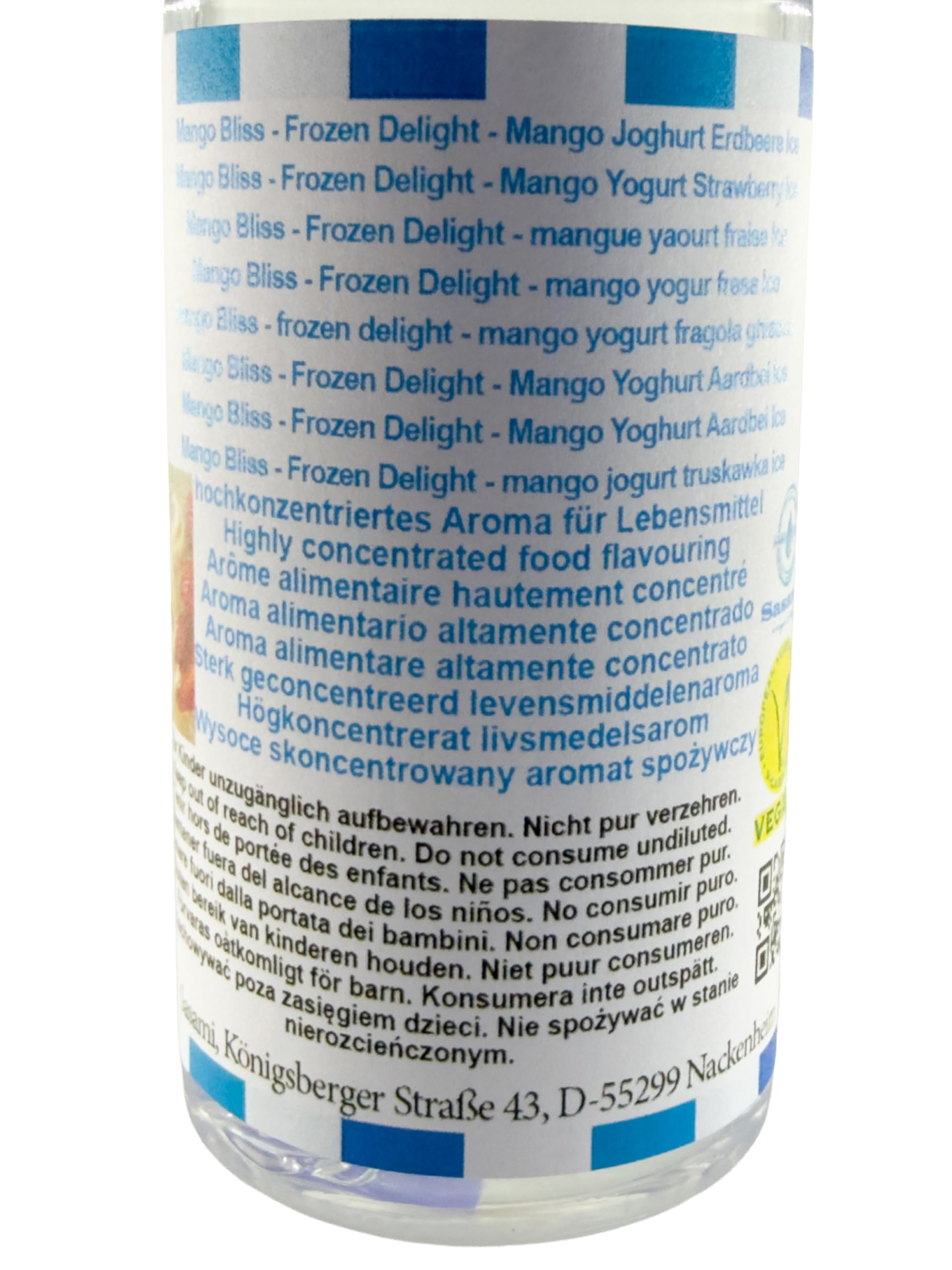 Mango Bliss - Frozen Delight - mango jogurt truskawka ice Aromat Koncentrat - wegański - Sasami - 100ml