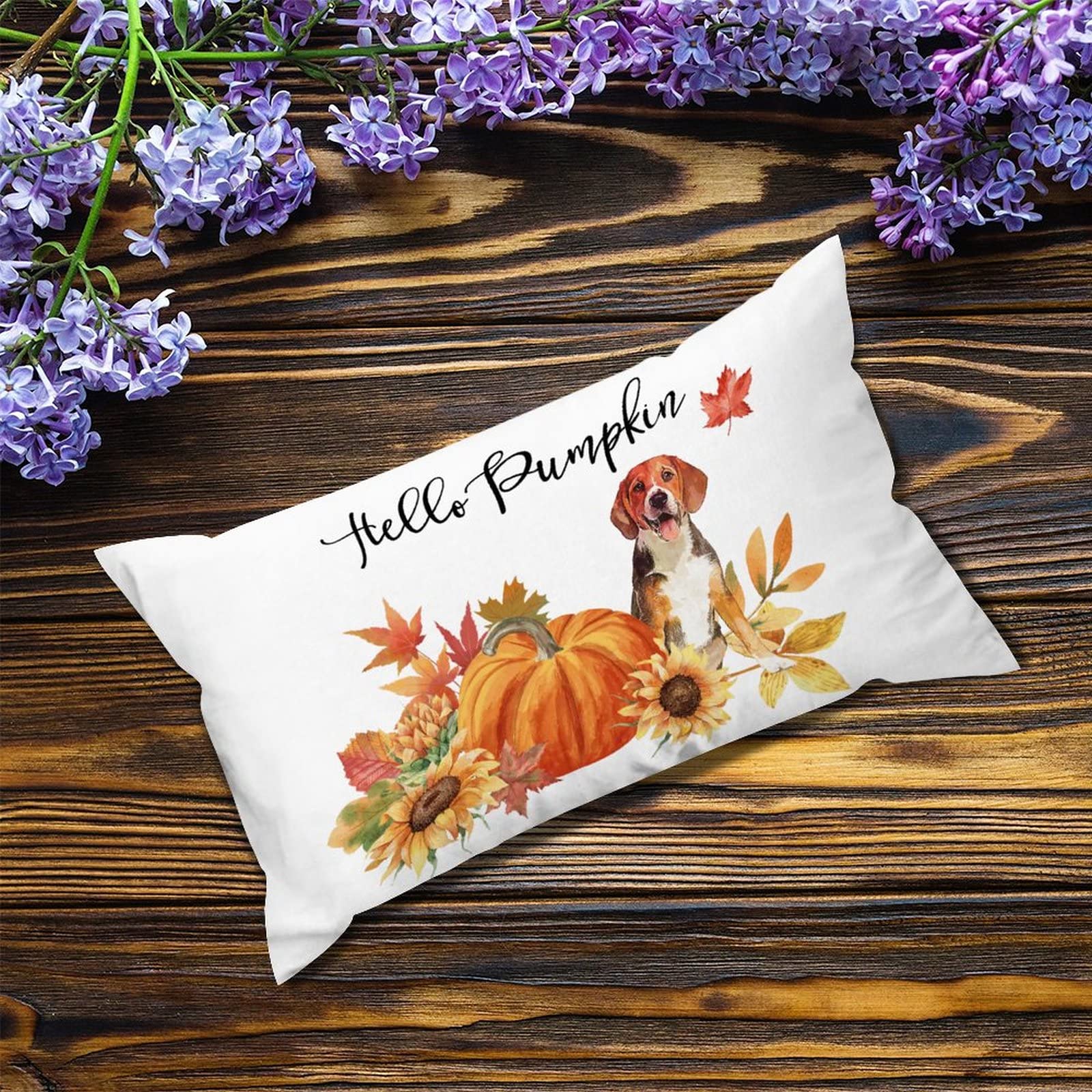 YINENA Sunflower & Golden Retriever Throw Pillow Cover – 12x20 Inch, Lumbar Couch Decor - View #5
