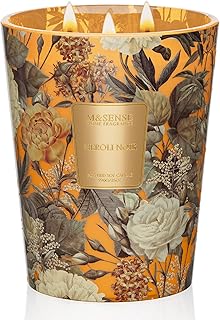 M&SENSE Neroli Noir Soy Large Candles, 3-Wick 35oz 150H Long Lasting, Ar...