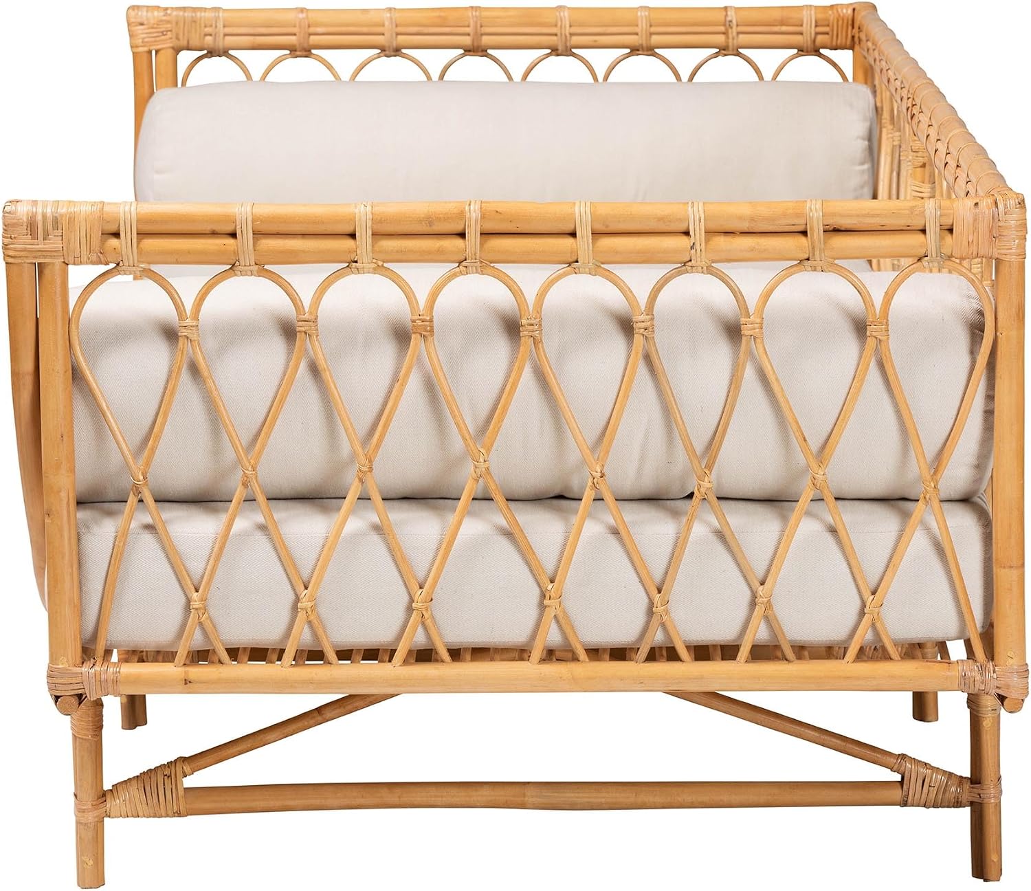Bali & pari Davida Modern Bohemian Natural Rattan Daybed