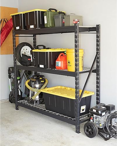 Miniatura 6 de Ironton Estantería industrial, 3 estantes de almacenamiento, estructura de acero, estante de 3 niveles con capacidad de carga de 2000 libras por