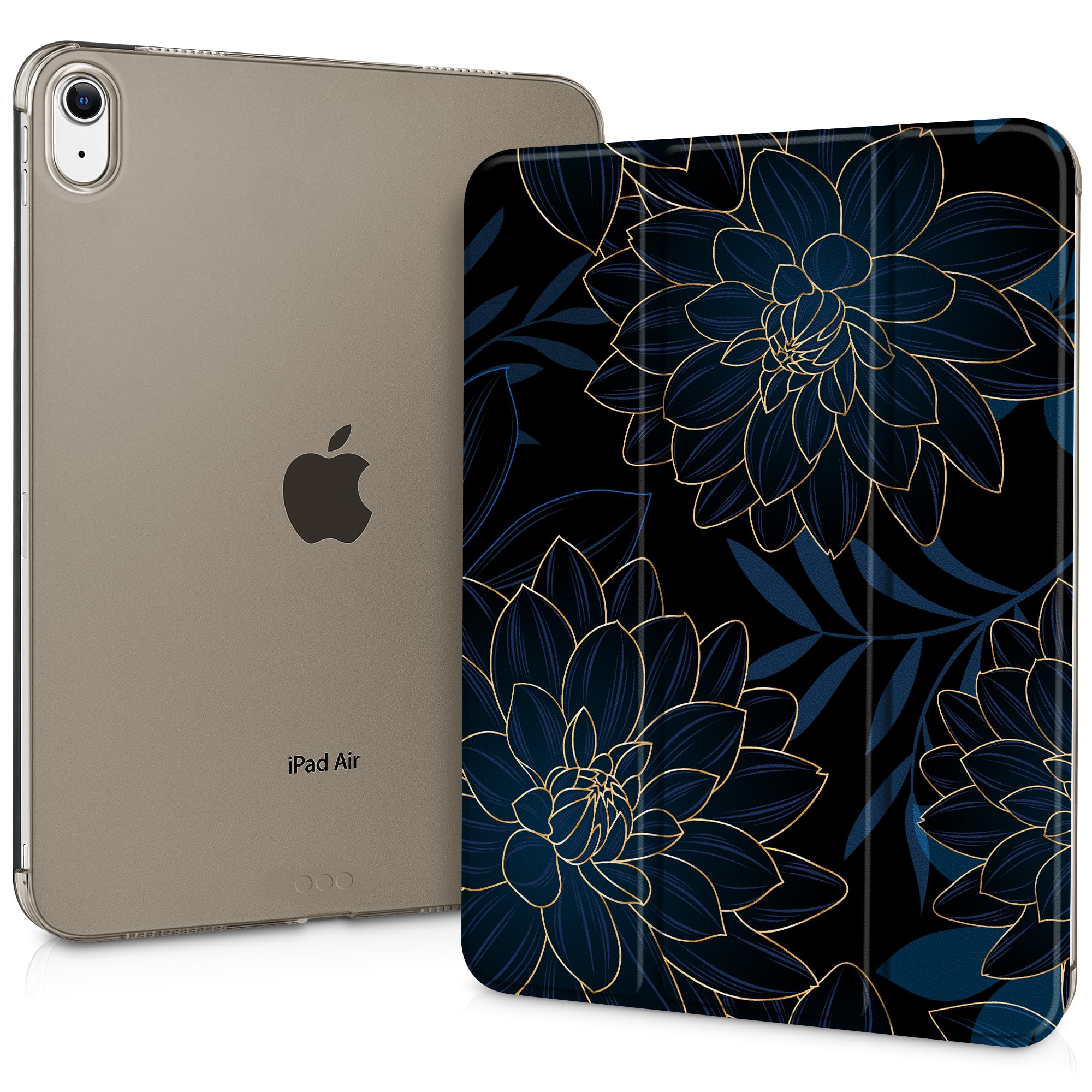 May Chen Compatible with iPad Air 11(M3 2025/M2 2024) 7th 6th, iPad Air 4 & 5 10.9 inch 5th 4th (2022/2020) Case, Slim Stand Cover with Hard