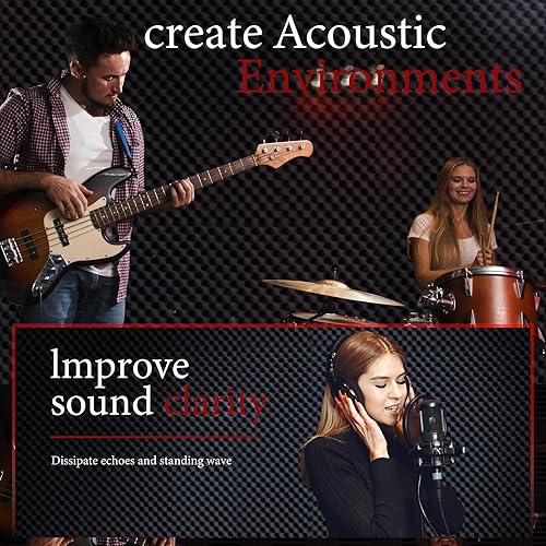 Miniatura 7 de Sound Proof Foam Panels for Walls, 48"×24"×2" Sound Dampening Panels Egg Crate Foam, Acoustic Panels Soundproof Wall Panels for for Studio,Room,