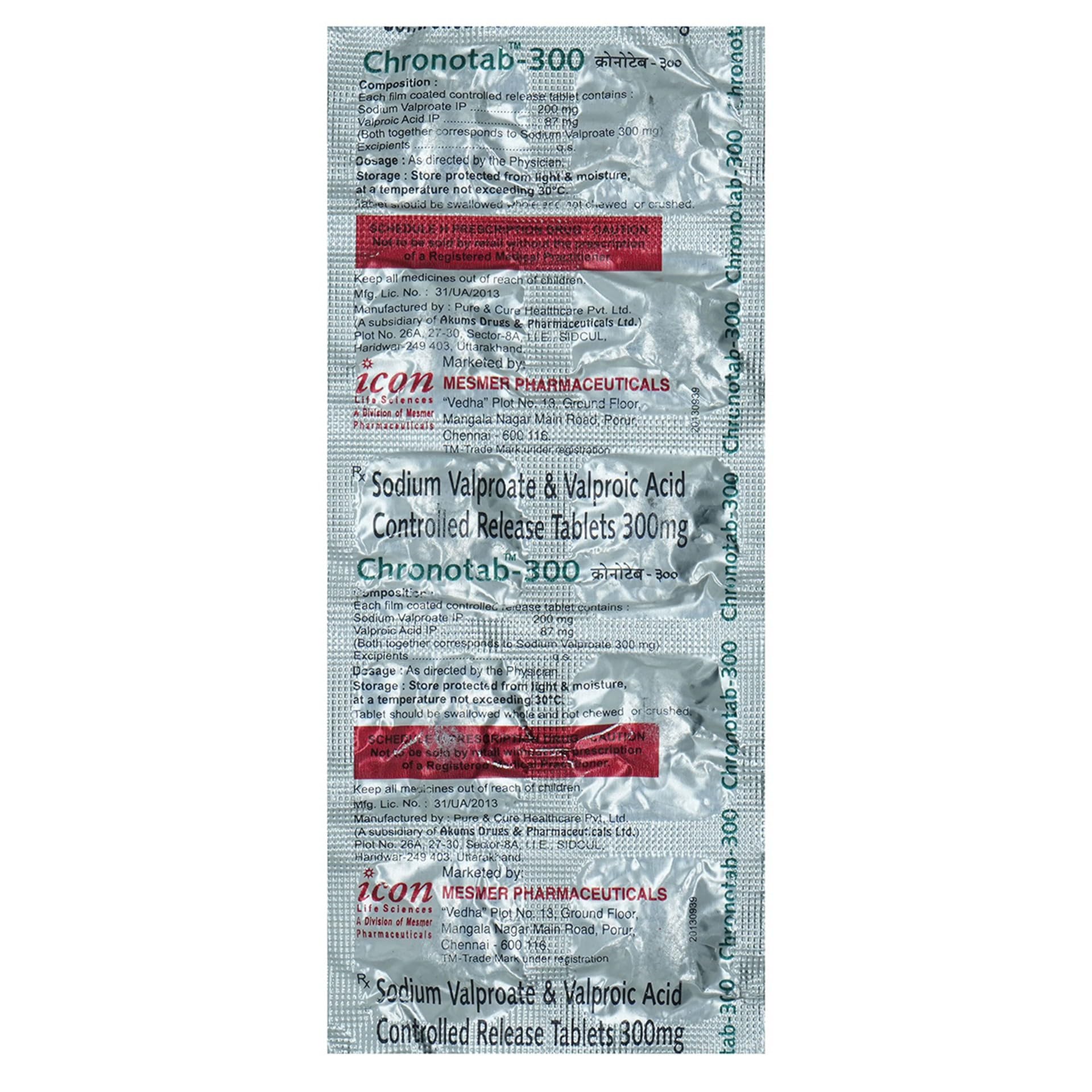 CHRONO 300mg - Strip of 10 Tablets