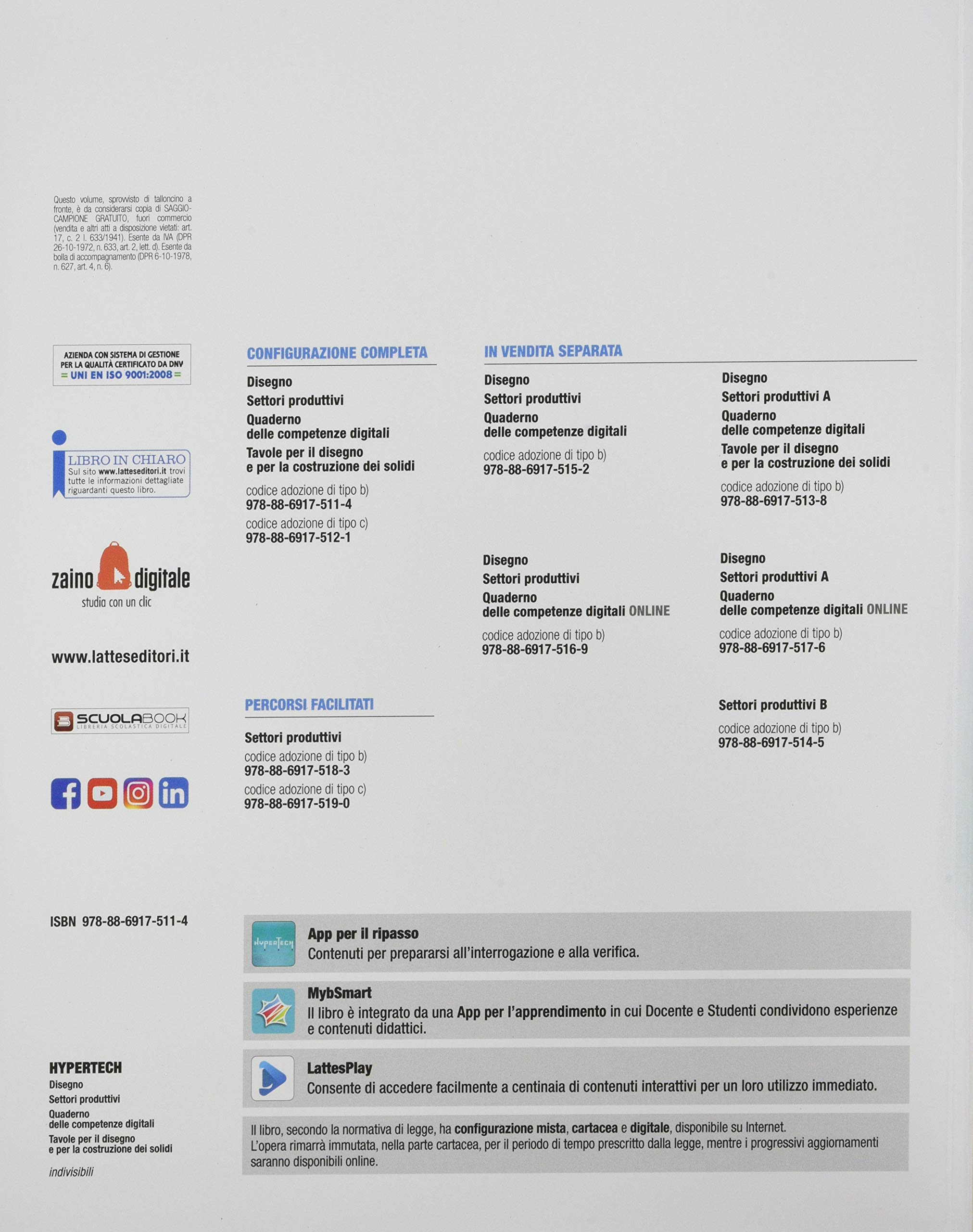 Hypertech. Disegno e Settori produttivi. Con Quaderno delle competenze digitali e Tavole per il disegno e per la costruzione dei solidi. Per la Scuola media. Con espansione online