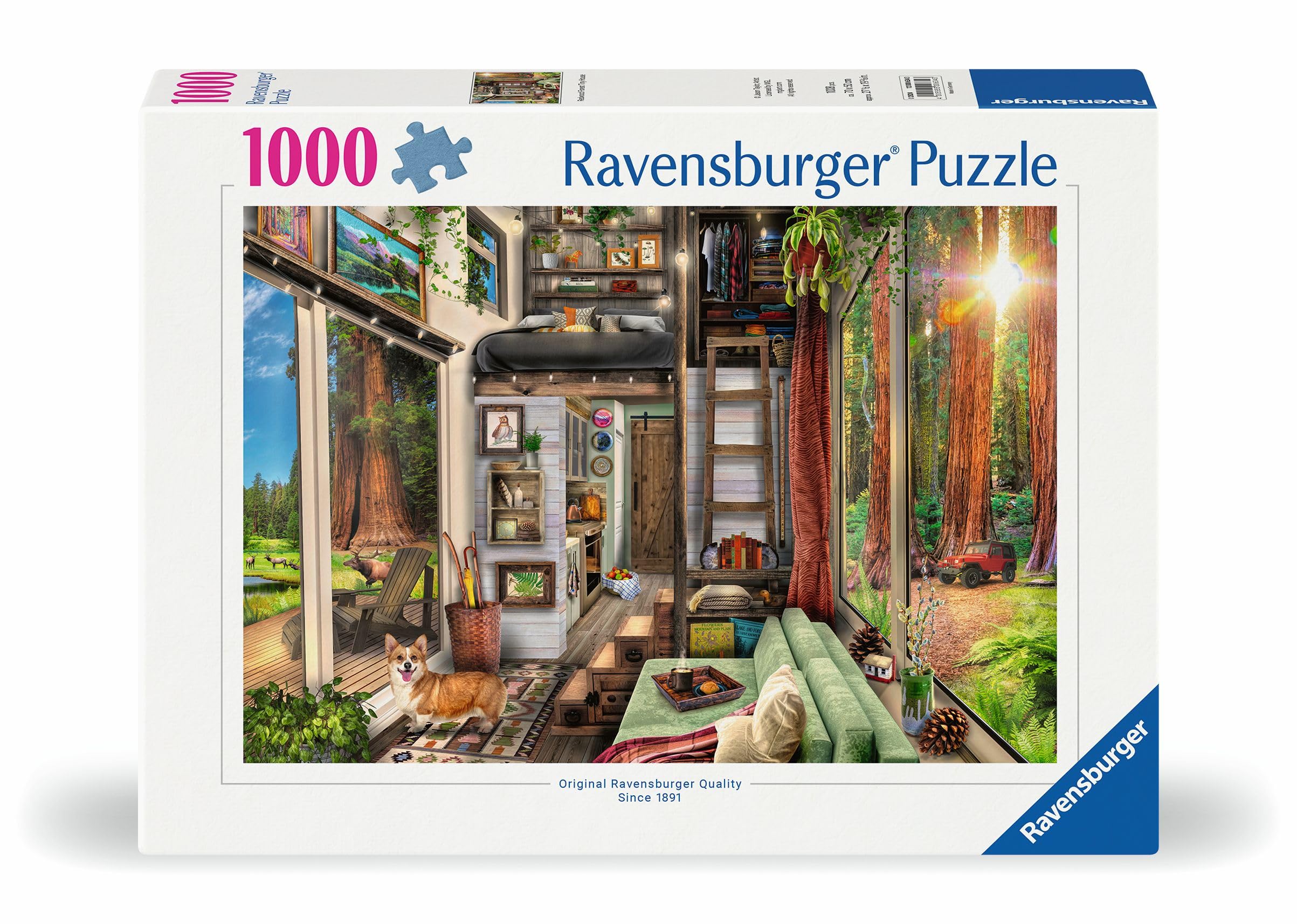 Redwood Forest Tiny House 1000 Piece Jigsaw Puzzle for Adults - 12000634 - Handcrafted Tooling, Made in Germany, Every Piece Fits Together Perfectly