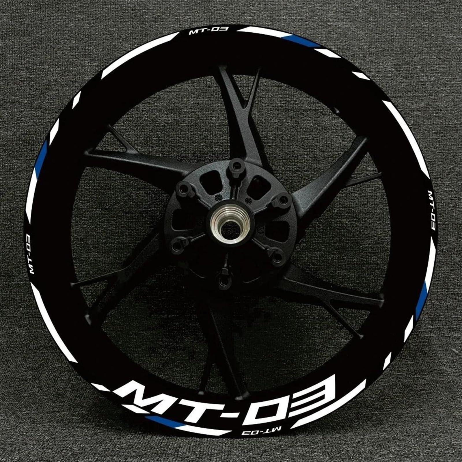 Stickers Motorcycle Wheel Stickers Night Reflective Decorative Rim for Yamaha MT-03 MT 03 Mt03(Style 1)