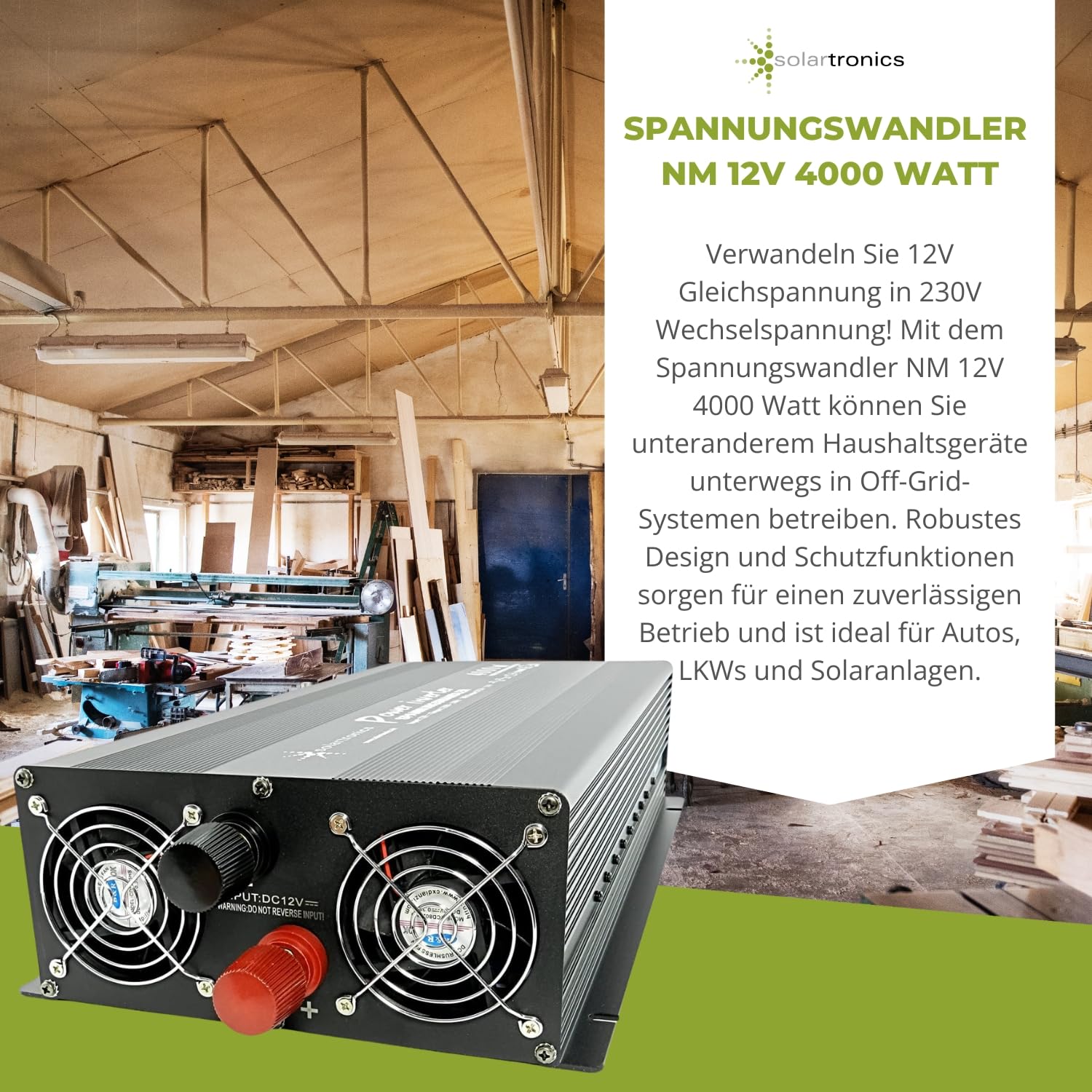 Convertidor de Tensión 4000 Vatios 12-230V