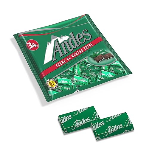 Miniatura 6 de Andes Creme De Menthe Thin Mints - 3 libras de mentas a granel para después de la cena, caramelos rectangulares de chocolate y menta, bolsa de 48