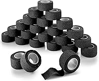 Vista 14 de Vendajes autoadhesivos, 1 pulgada x 5 yardas por rollo, paquete de 6 rollos, cinta elástica autoadhesiva cohesiva de primeros auxilios