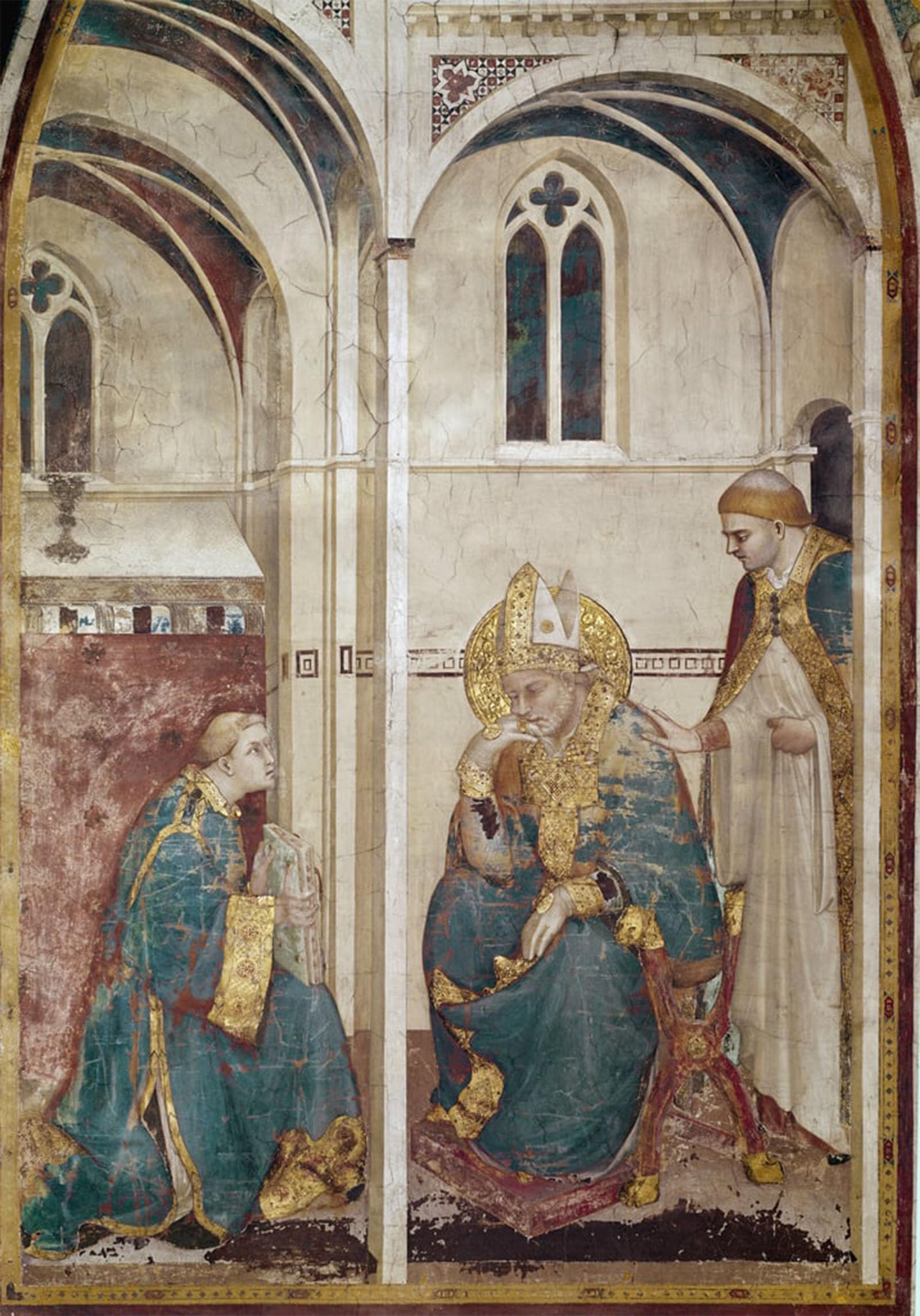 SERENDIPITP Abstract Painting Mural Print Picture Wall Decor Painting Life of Saint of Tours Saint in by Simone Maritini Vintage Wall Artwork for Home Decor 60x90cm