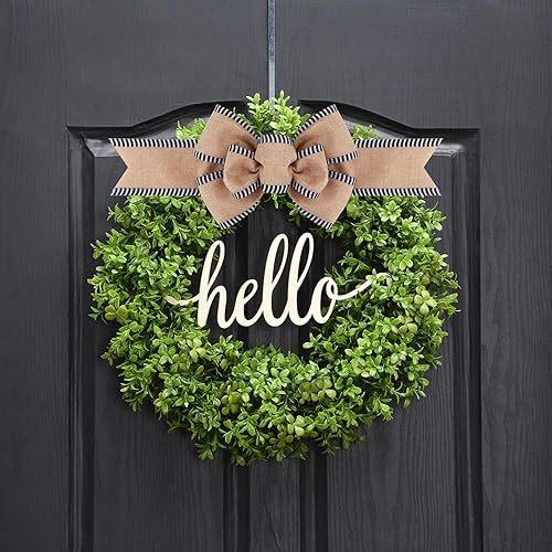 Miniatura 129 de 2 lazos de arpillera de Navidad, hechos a mano, prefabricados para coronas, adornos decorativos grandes de Navidad, decoración de árbol, lazos