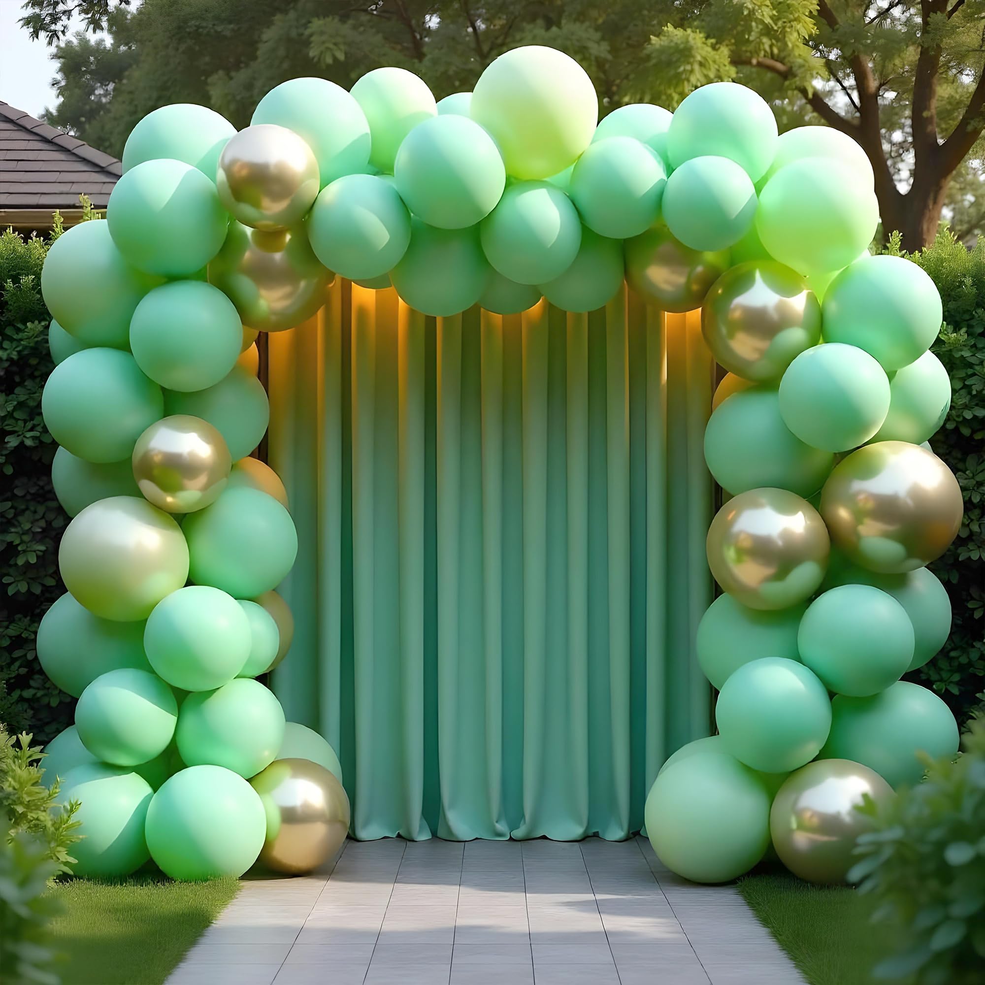 10/20/30 pezzi palloncini compleanno verdi metallo retrò verde scuro palloncini verde salvia per decorazioni di nozze compleanno festa di Natale  15