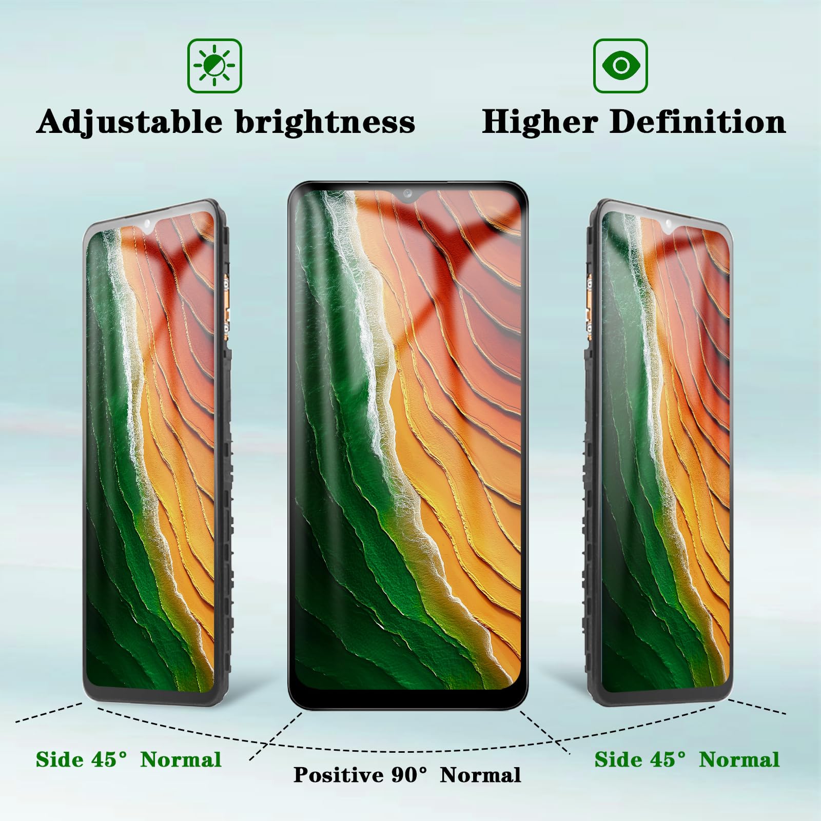 DTD 6.6'' Nero+Telaio Schermo LCD per Samsung Galaxy A14 4G SM-A145P SM-A145R ​LCD Display Touch Screen Digitizer Schermo Completo LCD Touch Assemblaggio