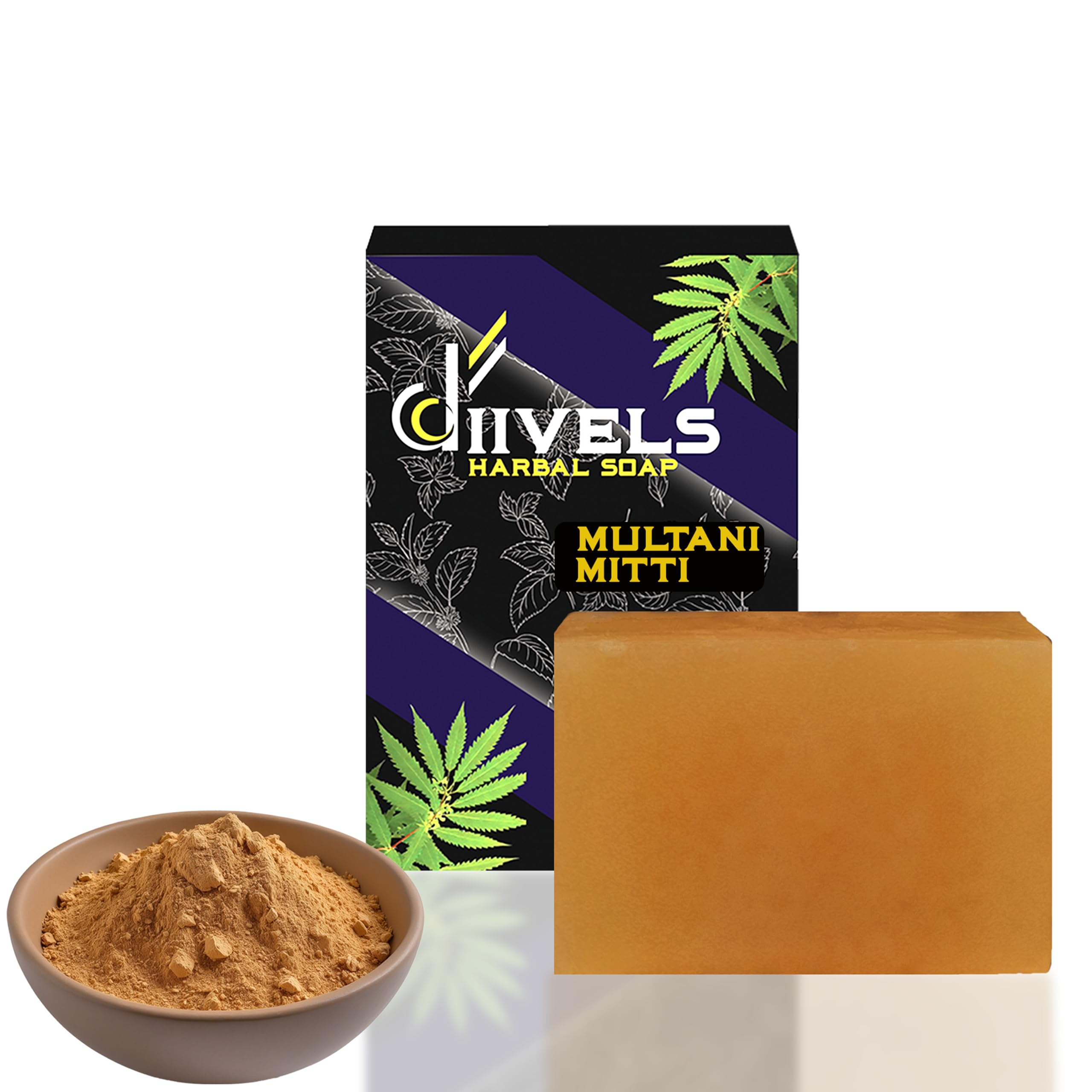 DIIVELS ORGANIC MULTANI MITTI SOAP | 100% HANDMADE | NATURAL EXTRACTS | MEN &WOMEN | BATHING| OIL CONTROL| FOR OILY SKIN | GLOWING SKIN |ANTI TANNING |SKIN WHITENING AND BRIGHTENING SKIN| BATHING SOAP| PACK OF 2 (100gmX2) | DIIVELS GIVES YOU HANDMADE ERA BACK-image-39