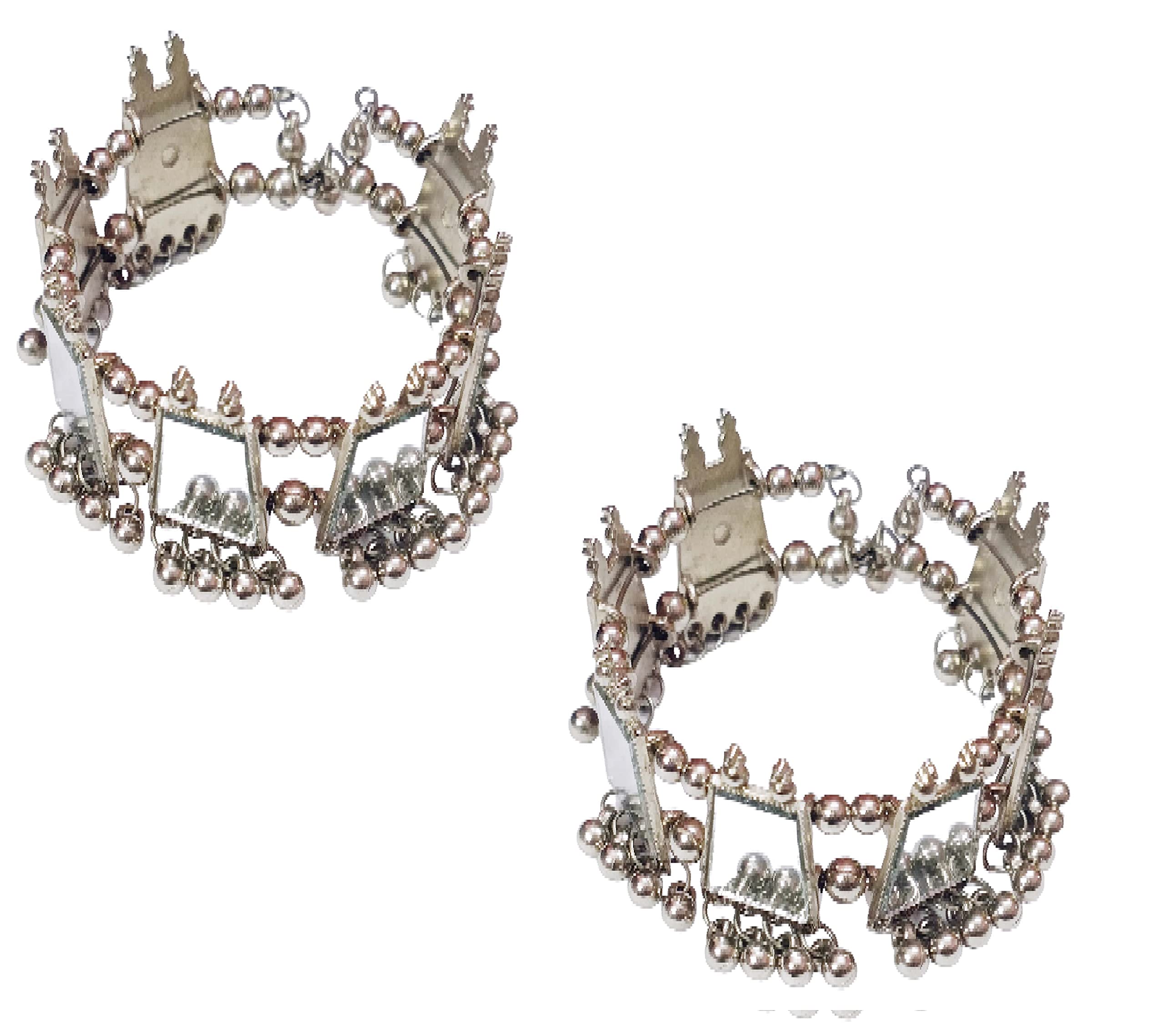 Total Fashion Adjustable Silver Oxidised Charms Mirror Bangle 1Pair for Women/Girls (B0BS6BZHKH) Amazon Price History, Amazon Price Tracker