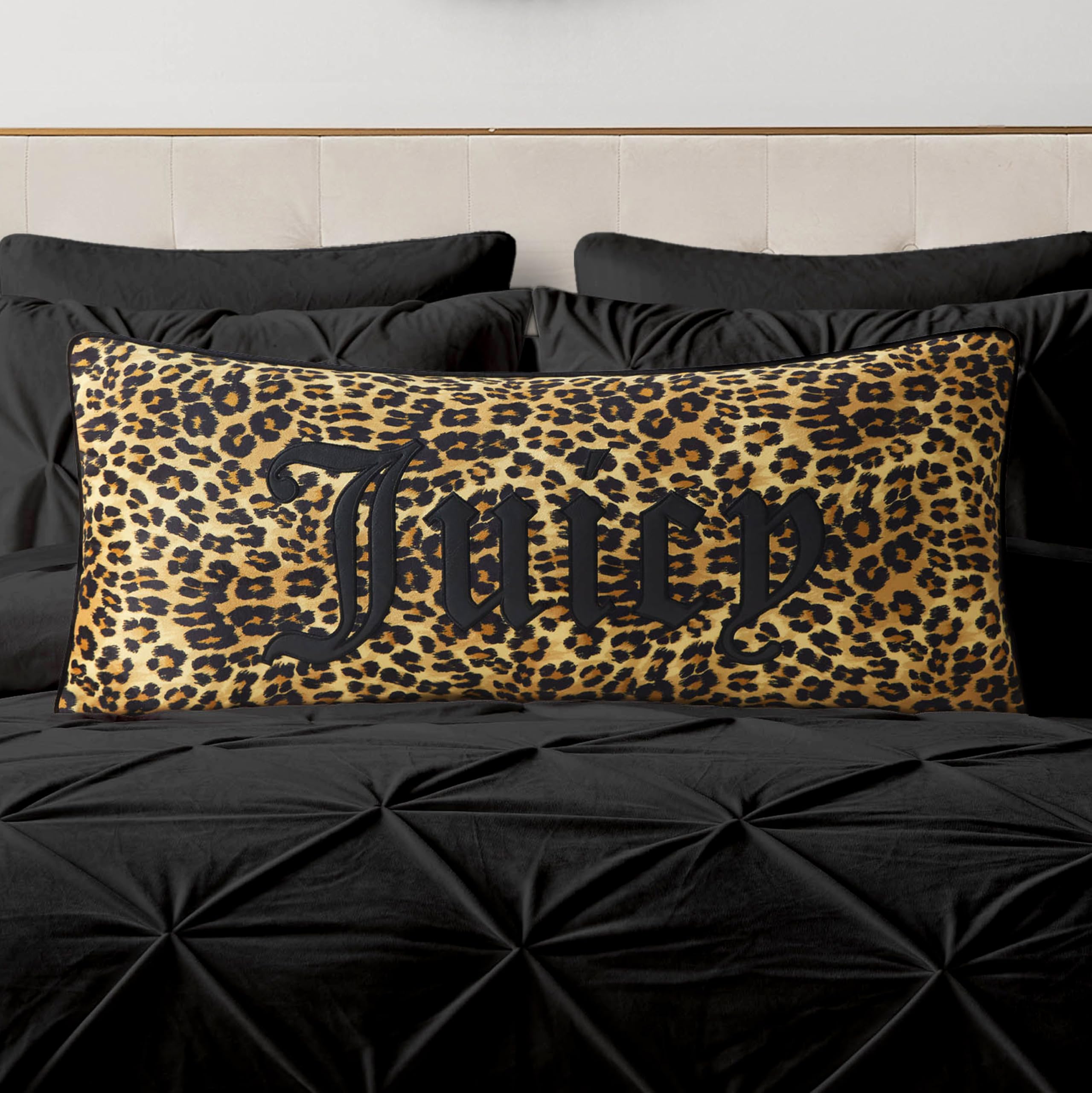 Juicy Couture Cheetah Gothic Plush Throw Blanket