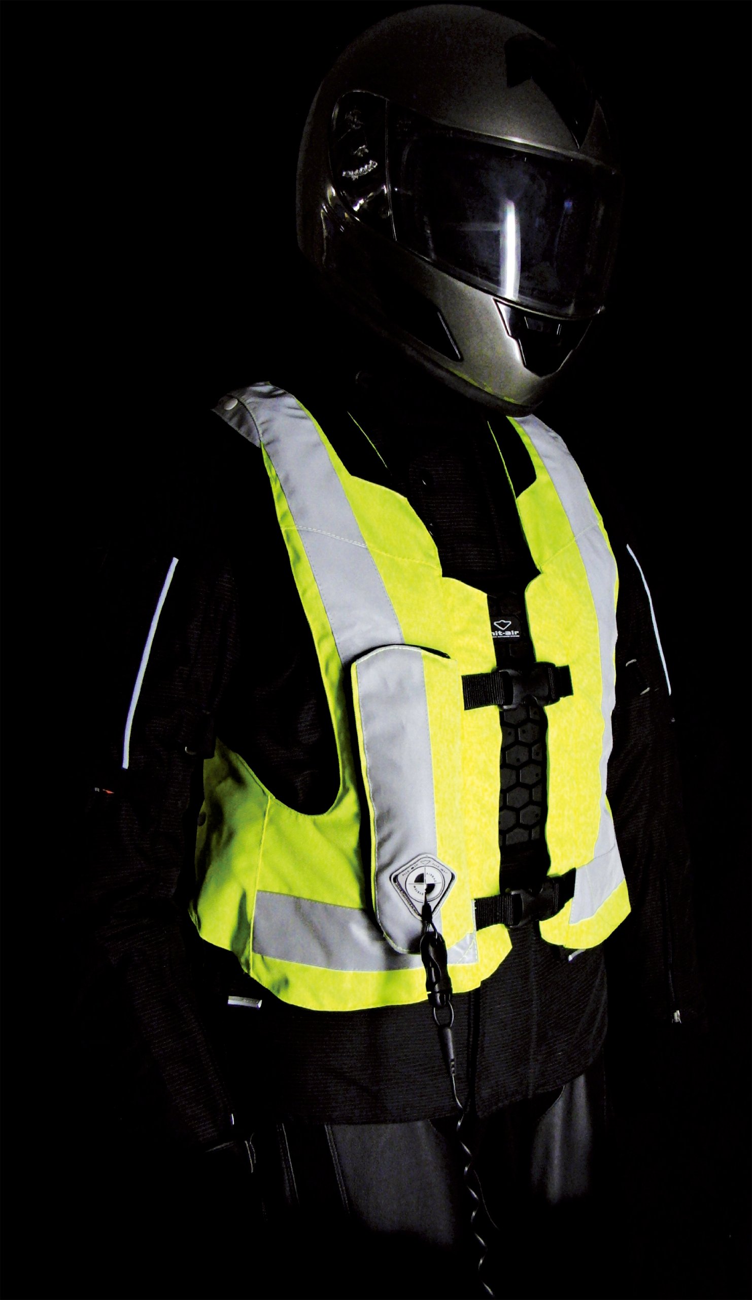 Amazon.co.jp: hit-air(無限電光)エアーバッグベスト蛍光イエロー2XL  