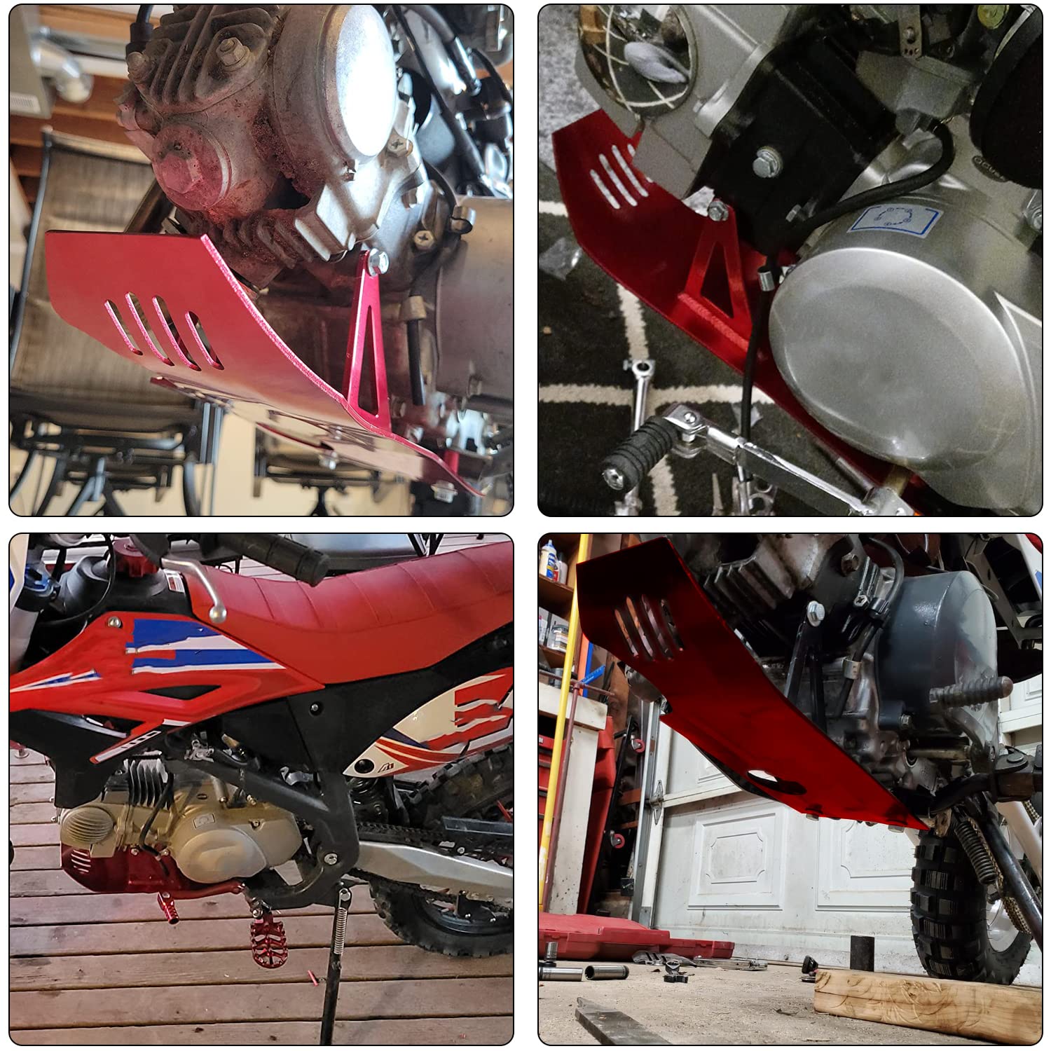 GREHUA Aluminum Pit Bike Engine Skid Plate for SSR110 SSR125 XR50