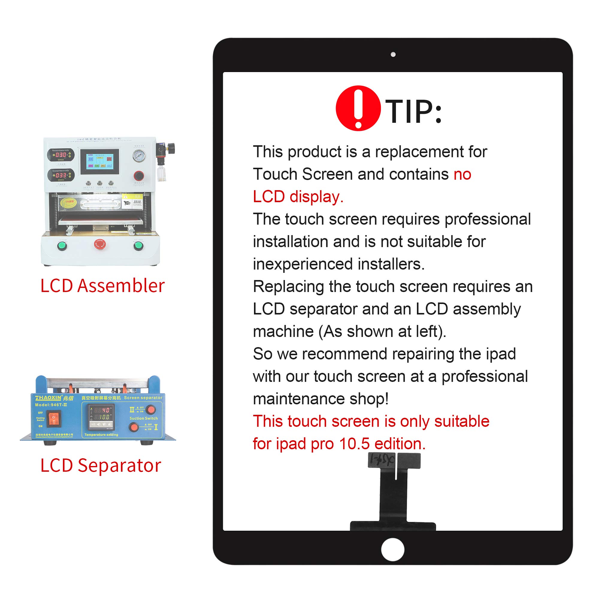 専用　iPad Amazon.com: A-MIND for IPad Pro 10.5 Touch Screen Digitizer